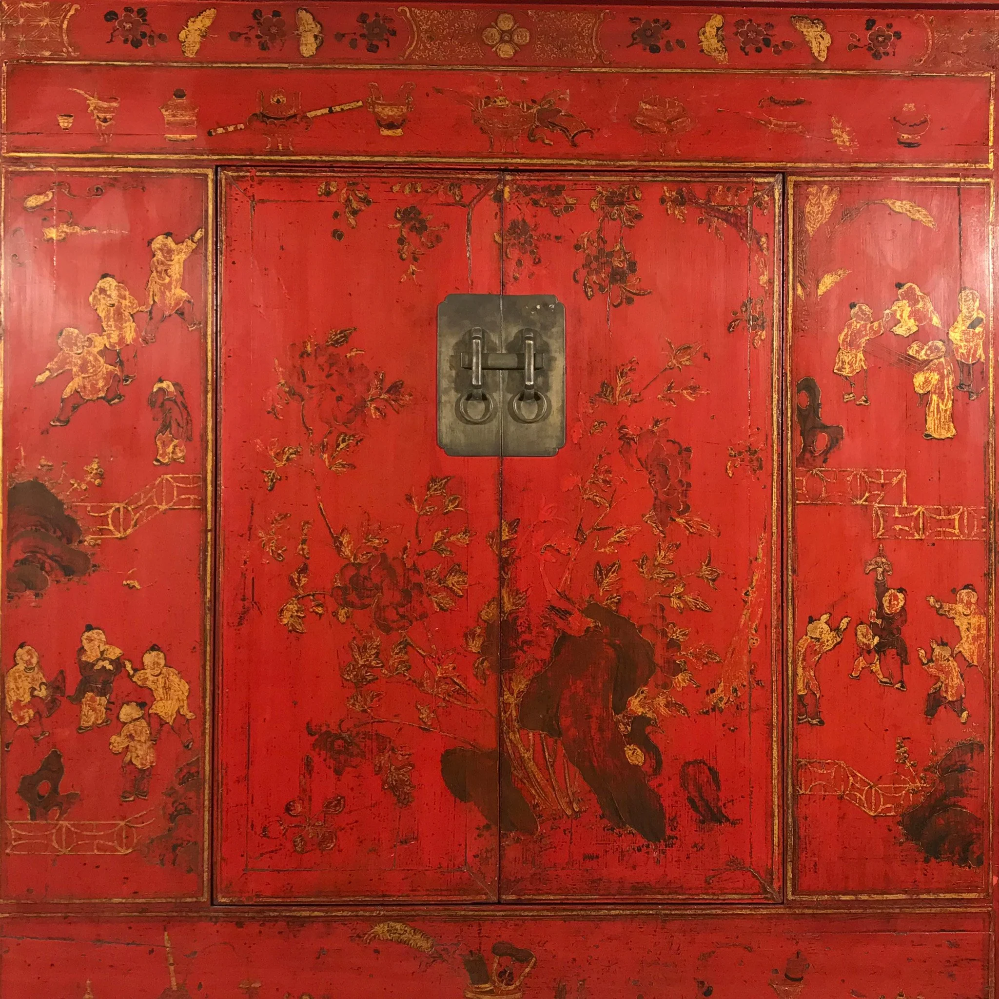 Red Lacquer Wedding Cabinet From Shanxi - 19thC - Image 8
