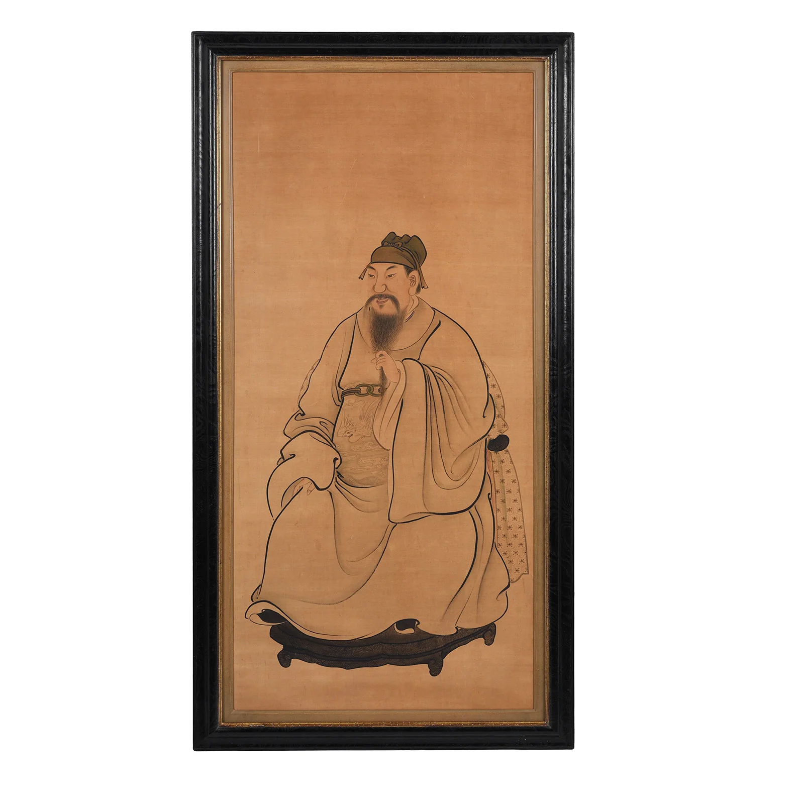 Ancestor Painting of a Male Official - Watercolour on Silk - 19th Century - Image 2
