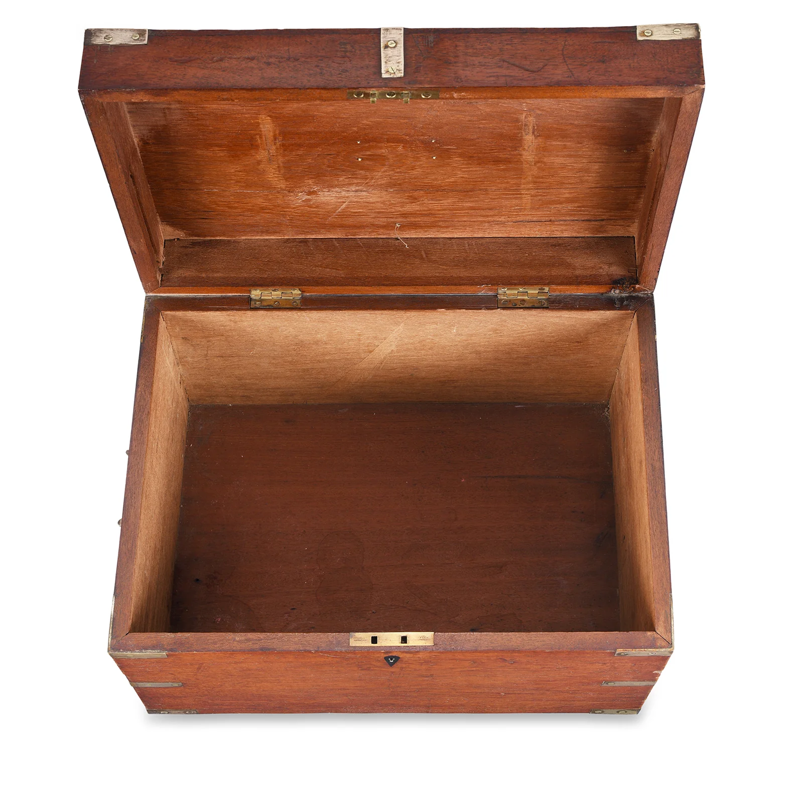 Brass Bound Teak Military Chest (Etched MacDonald) - 19th Century - Image 6