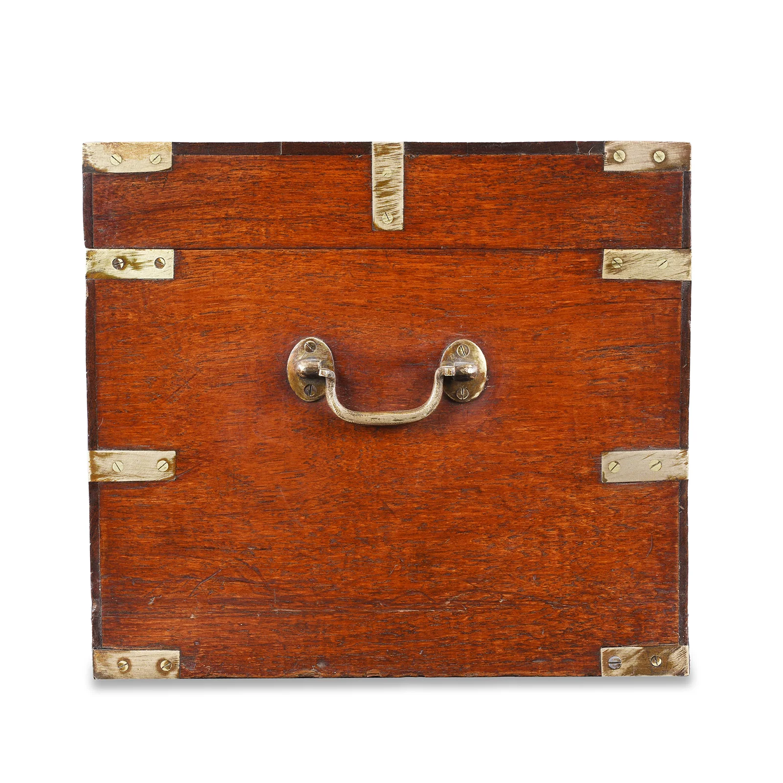 Brass Bound Teak Military Chest (Etched MacDonald) - 19th Century - Image 8