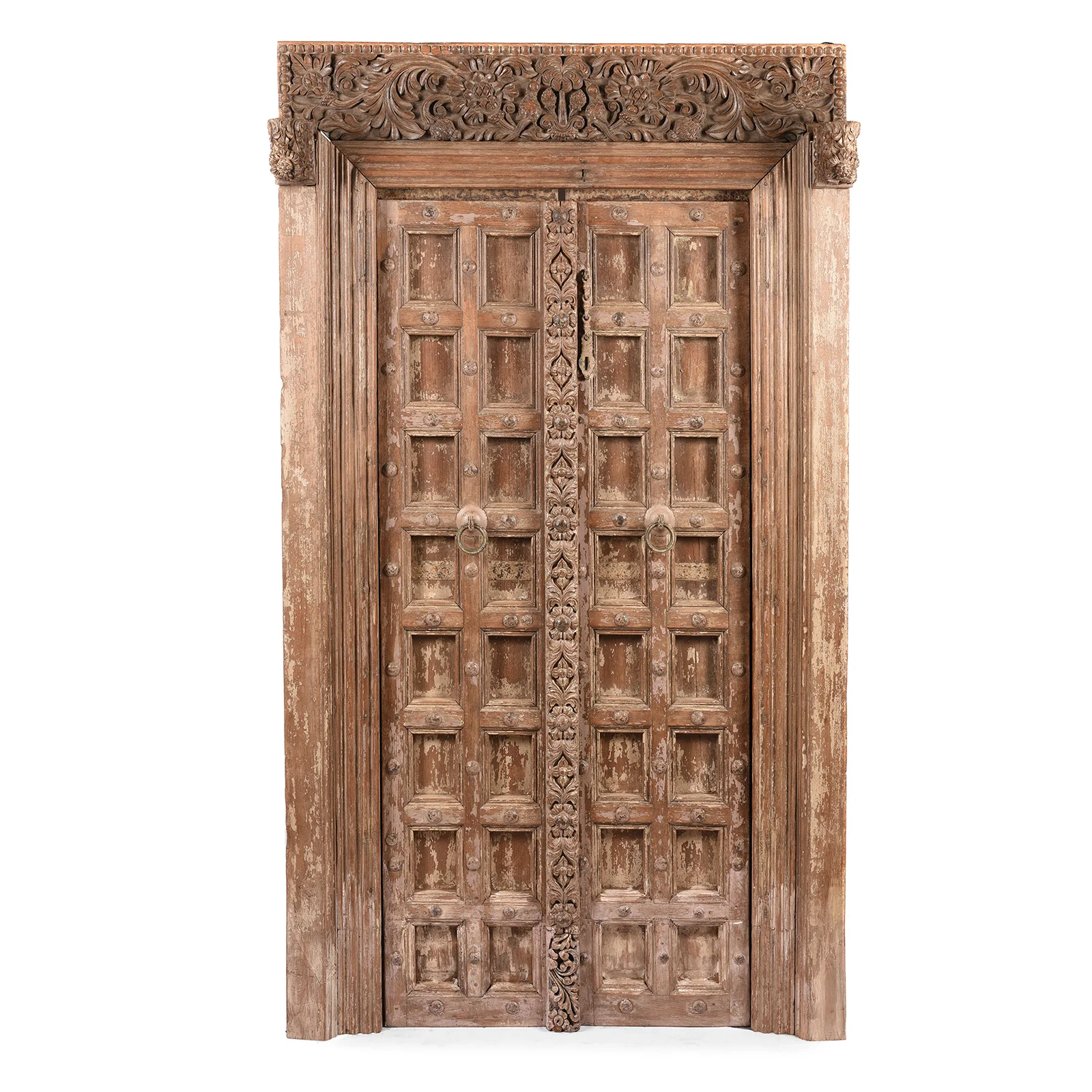 Carved Indian Teak Door From Kutch - 19th Century - Image 2