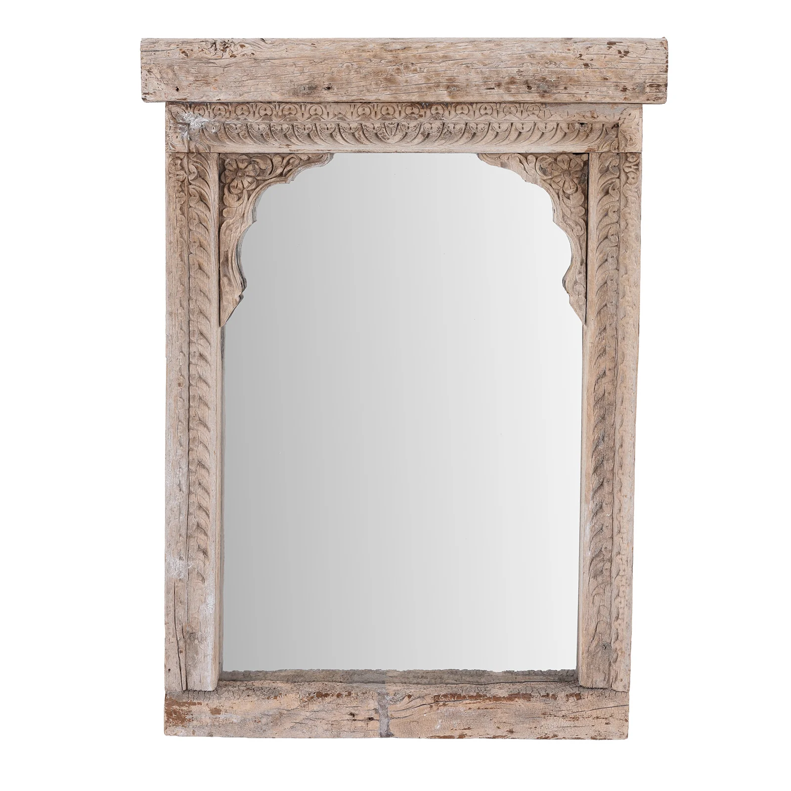 Bleached Shekhawati Mirror - 19th Century
