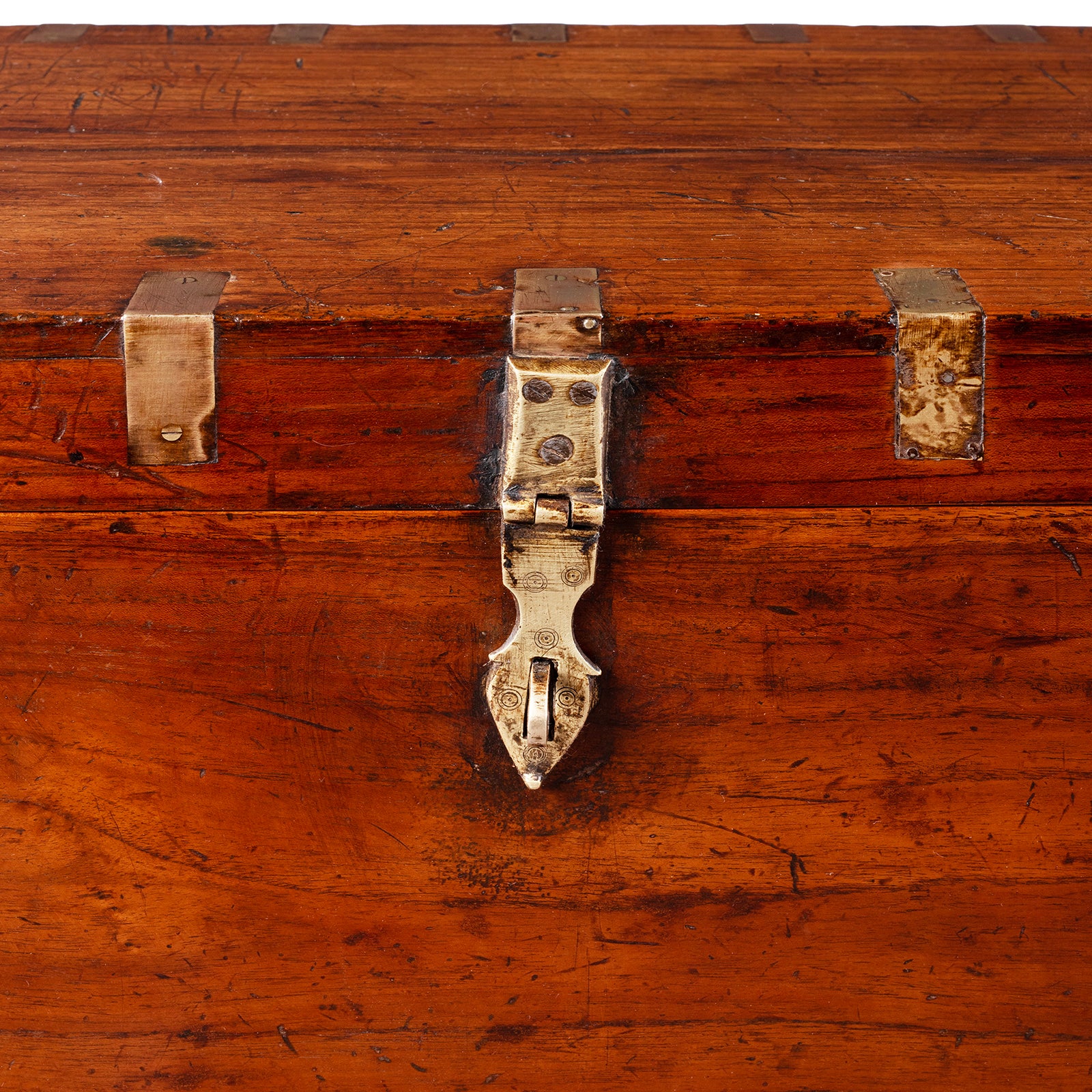 Brass Bound Teak Military Chest - 19th Century - Image 5