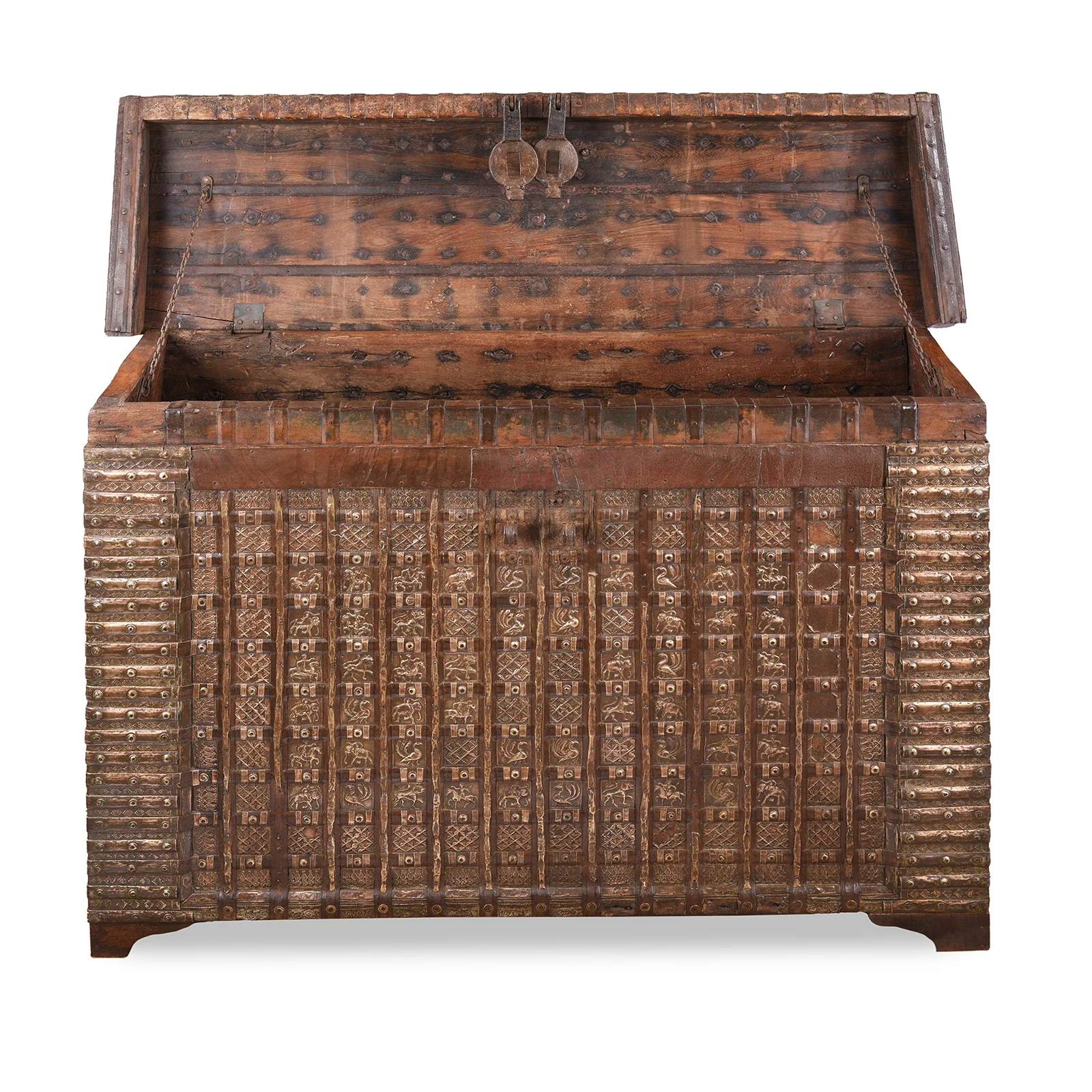 Brass Bound Rosewood Pithara Console Chest, Gujarat - 19th Century - Image 10