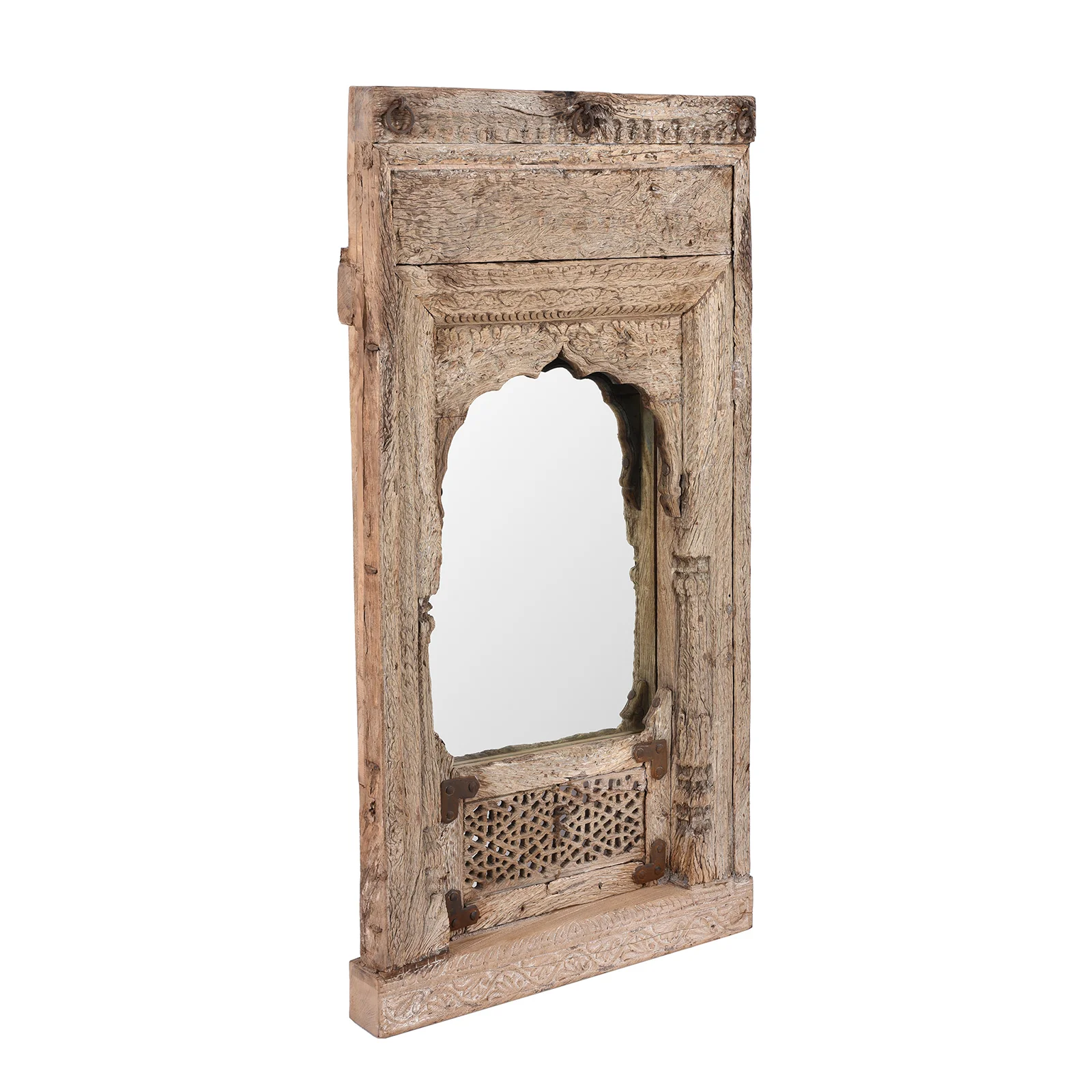 Carved Teak Window Mirror From Punjab - 18th Century - Image 4