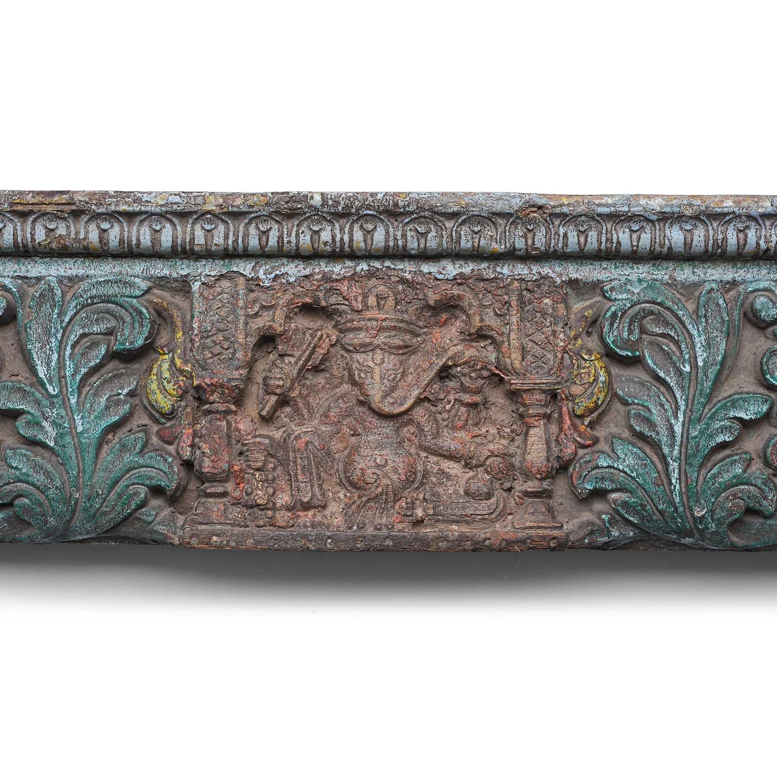 Painted Ganesh Lintel Panel From Kutch - 19th Century - Image 3