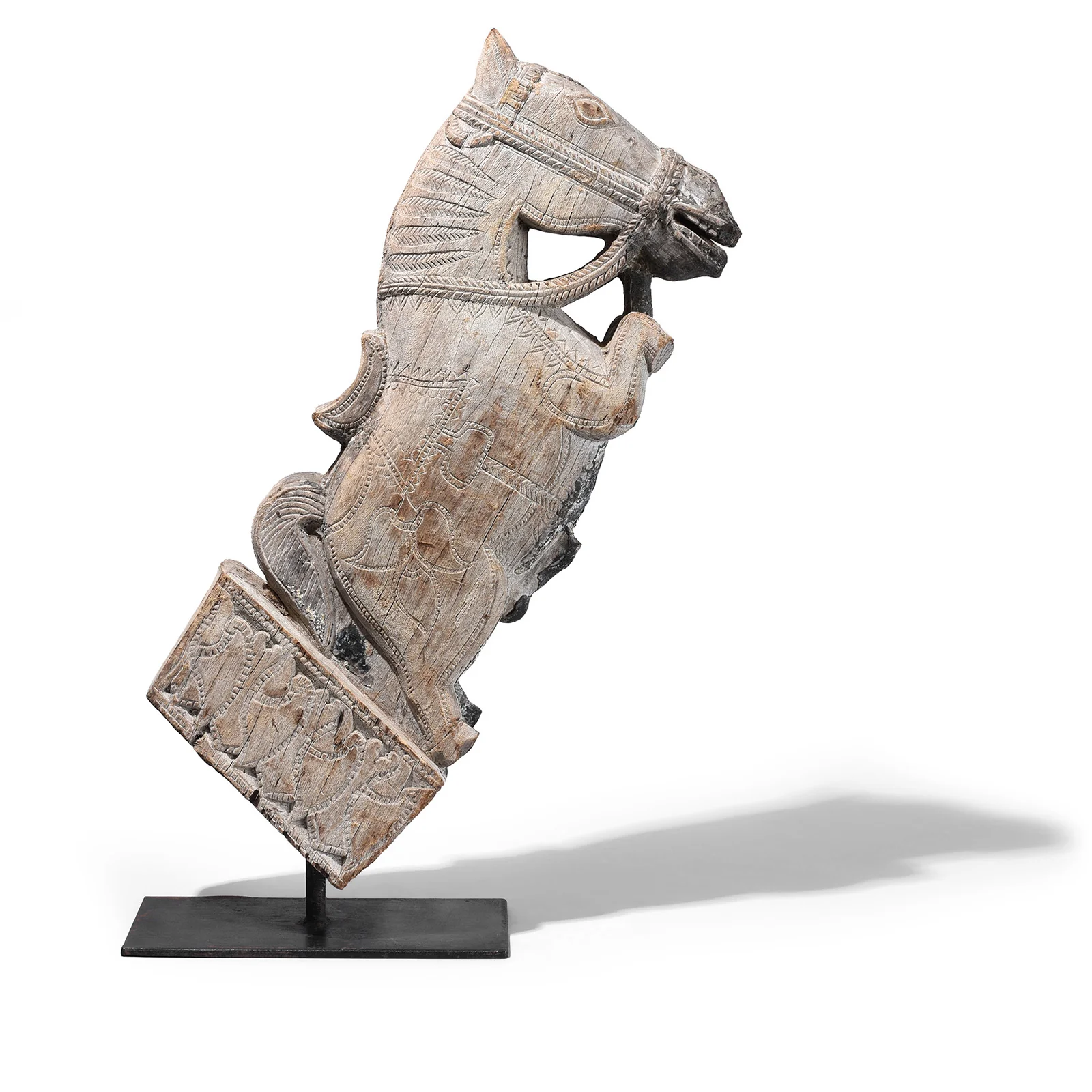Indian Horse Head Corbel On Stand - 19th Century - Image 2