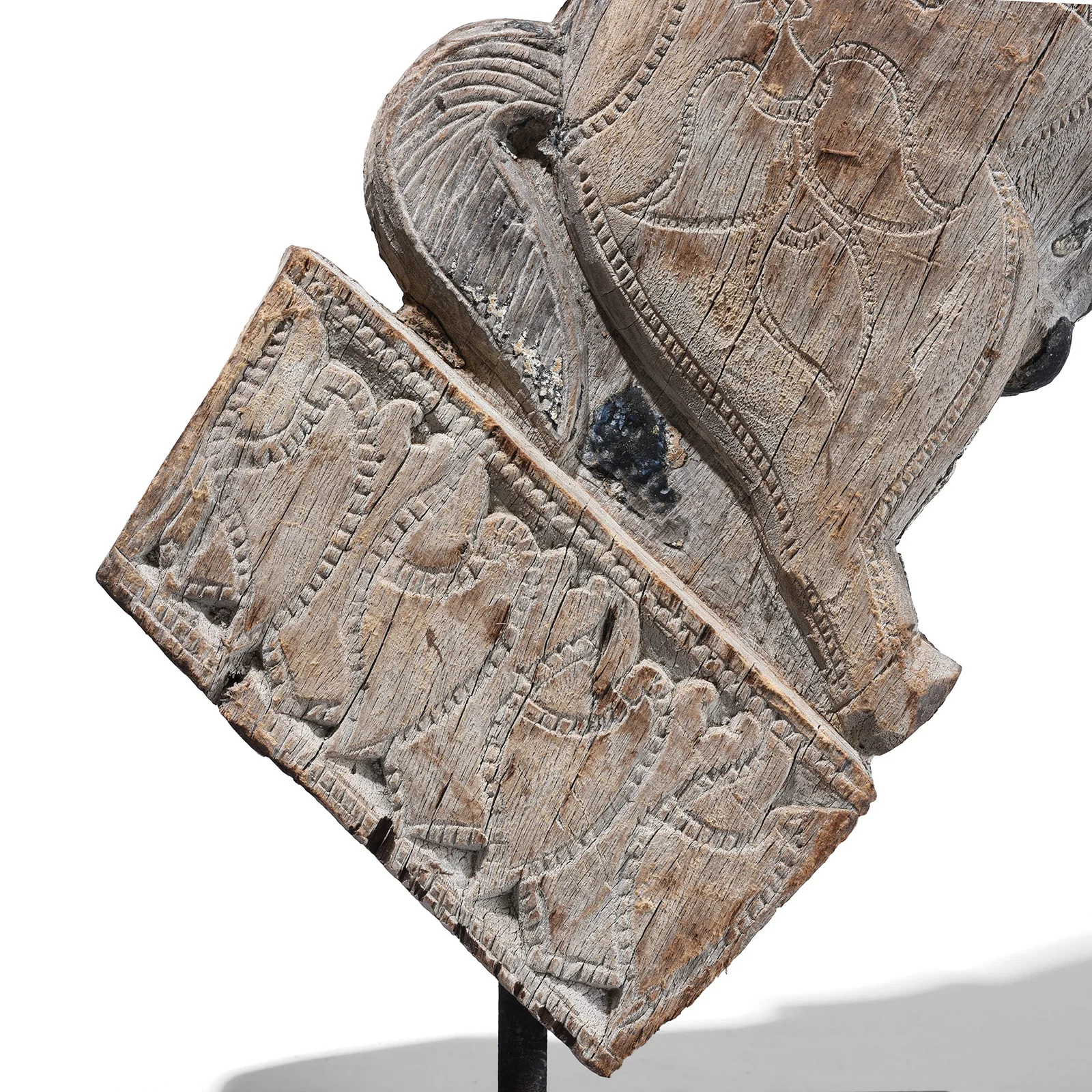 Indian Horse Head Corbel On Stand - 19th Century - Image 4