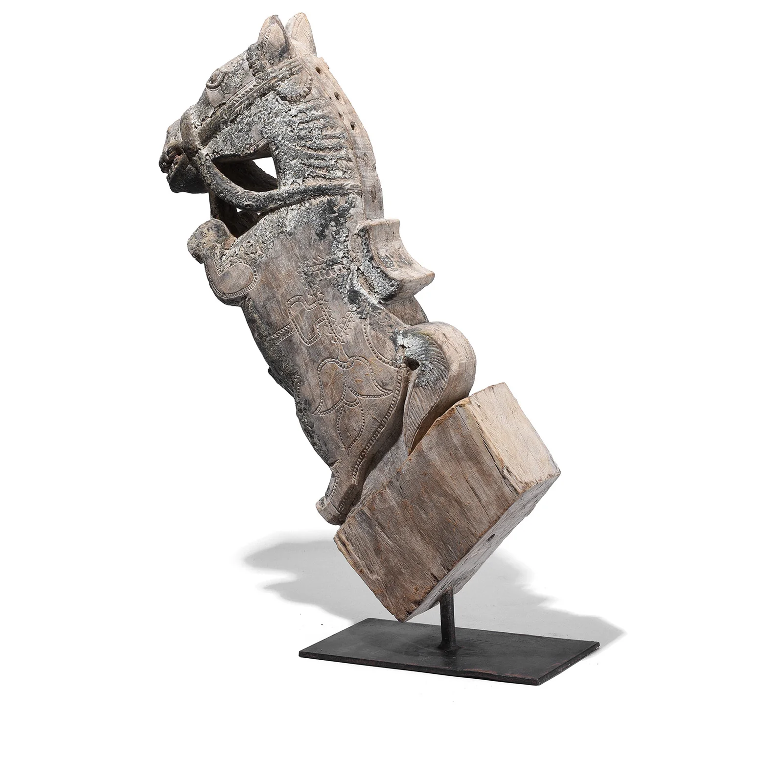 Indian Horse Head Corbel On Stand - 19th Century - Image 5