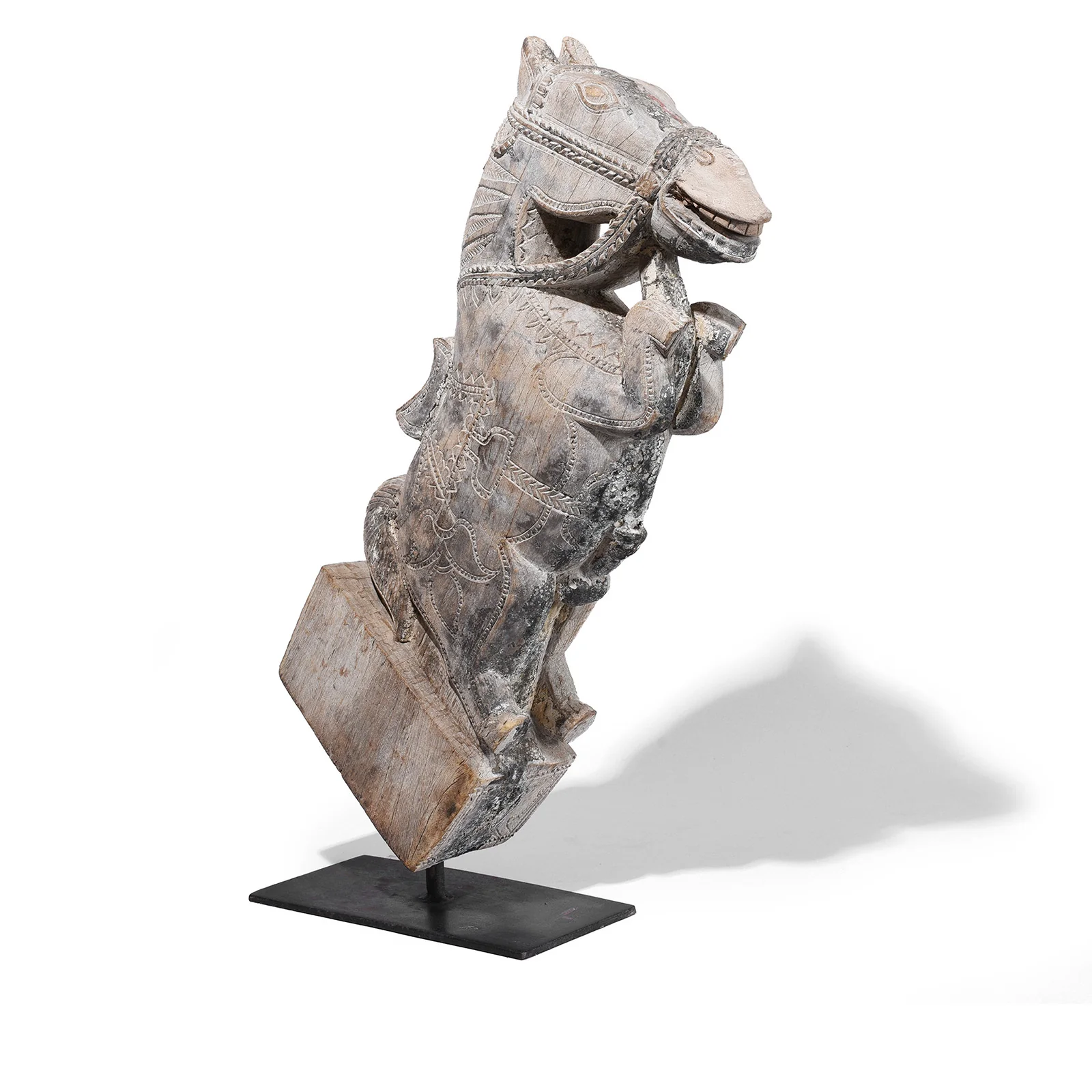 Indian Horse Head Corbel On Stand - 19th Century - Image 9