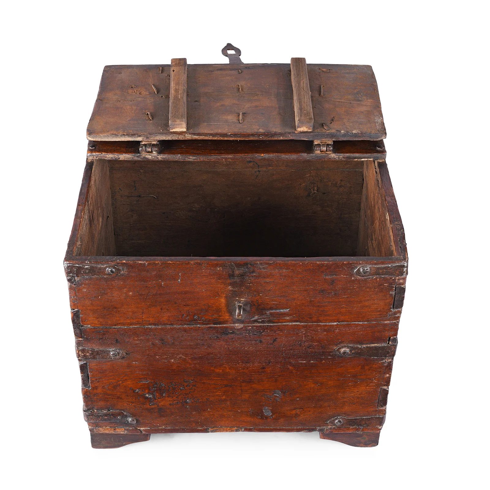 Iron Bound Teak Chest From Gujarat - 18th Century - Image 4