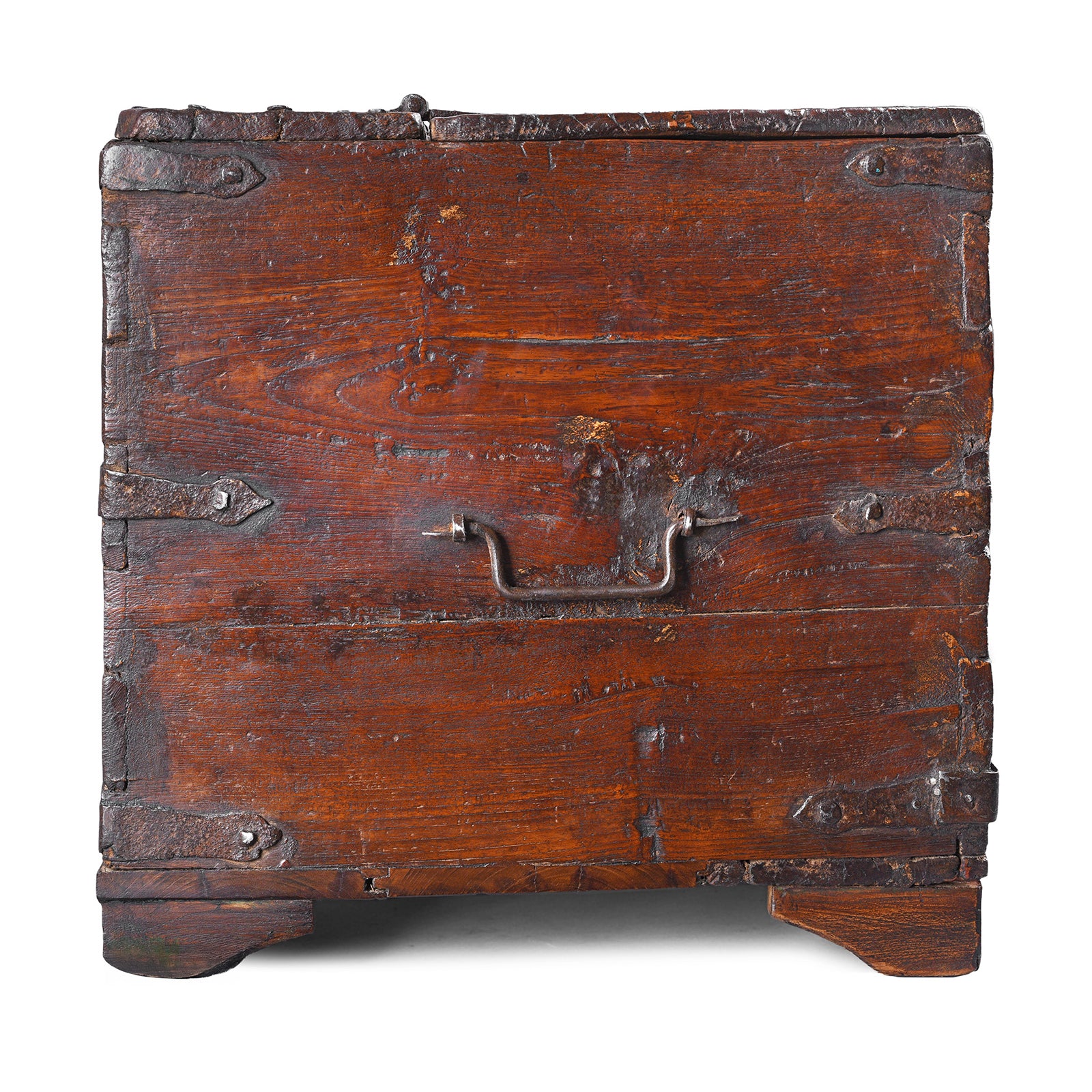 Iron Bound Teak Chest From Gujarat - 18th Century - Image 5