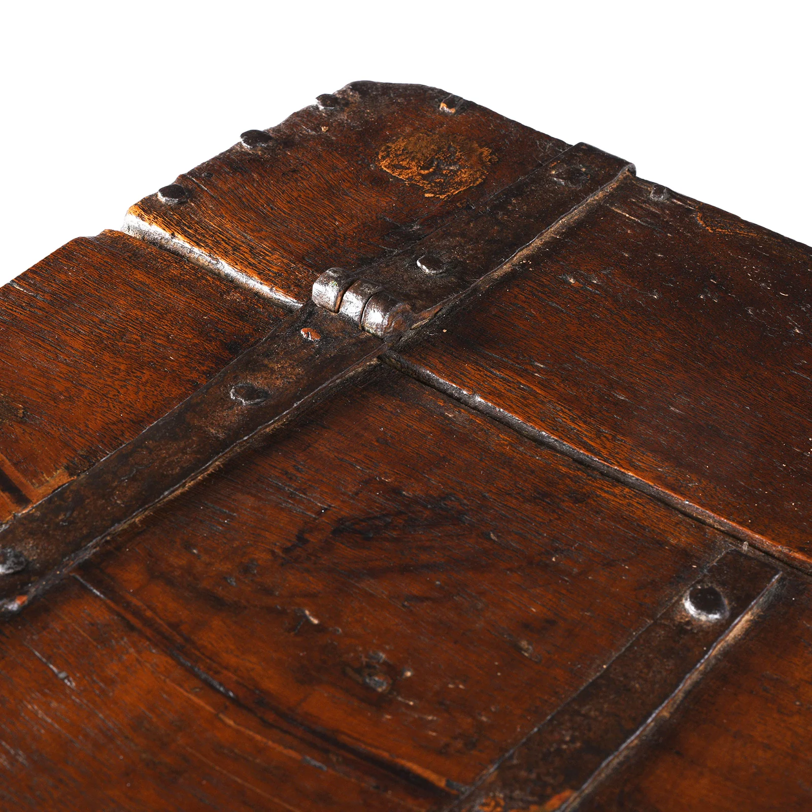 Iron Bound Teak Chest From Gujarat - 18th Century - Image 6