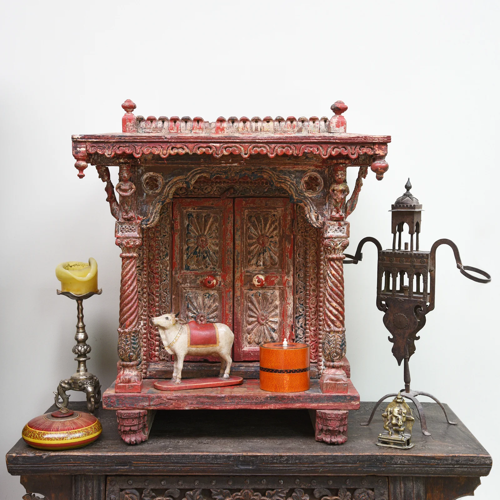 Lacquer Tobacco Pot From Rajasthan - Ca 1920 - Image 2