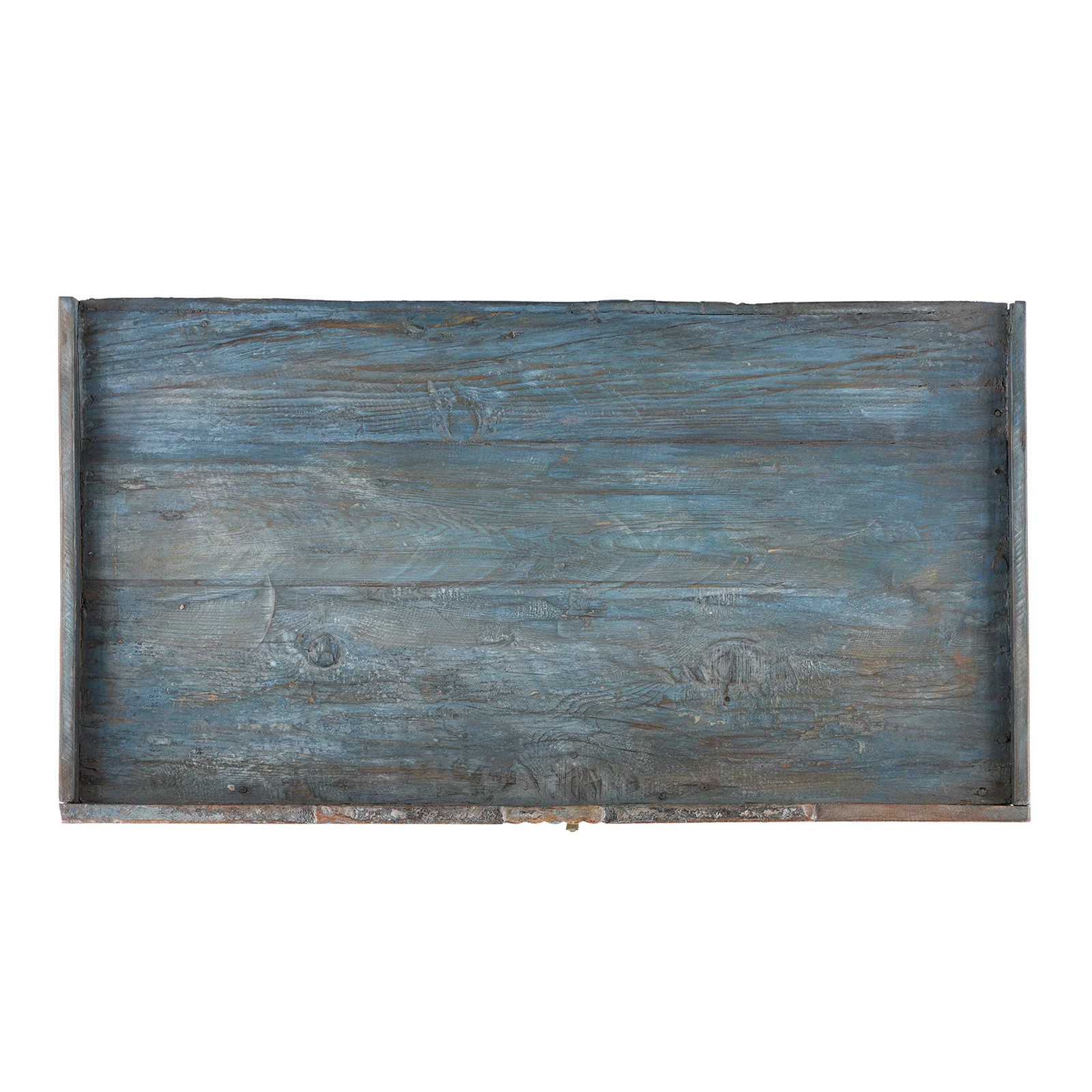 Blue Painted Indian Glazed Side Cabinet - 19th Century - Image 6