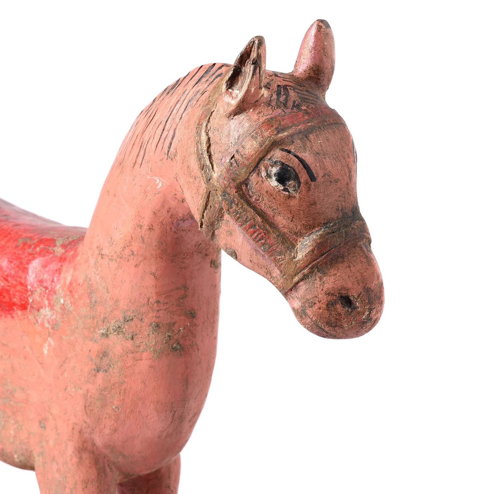 Painted Horse Wheel Toy From Rajasthan Ca - 1920's - Image 5