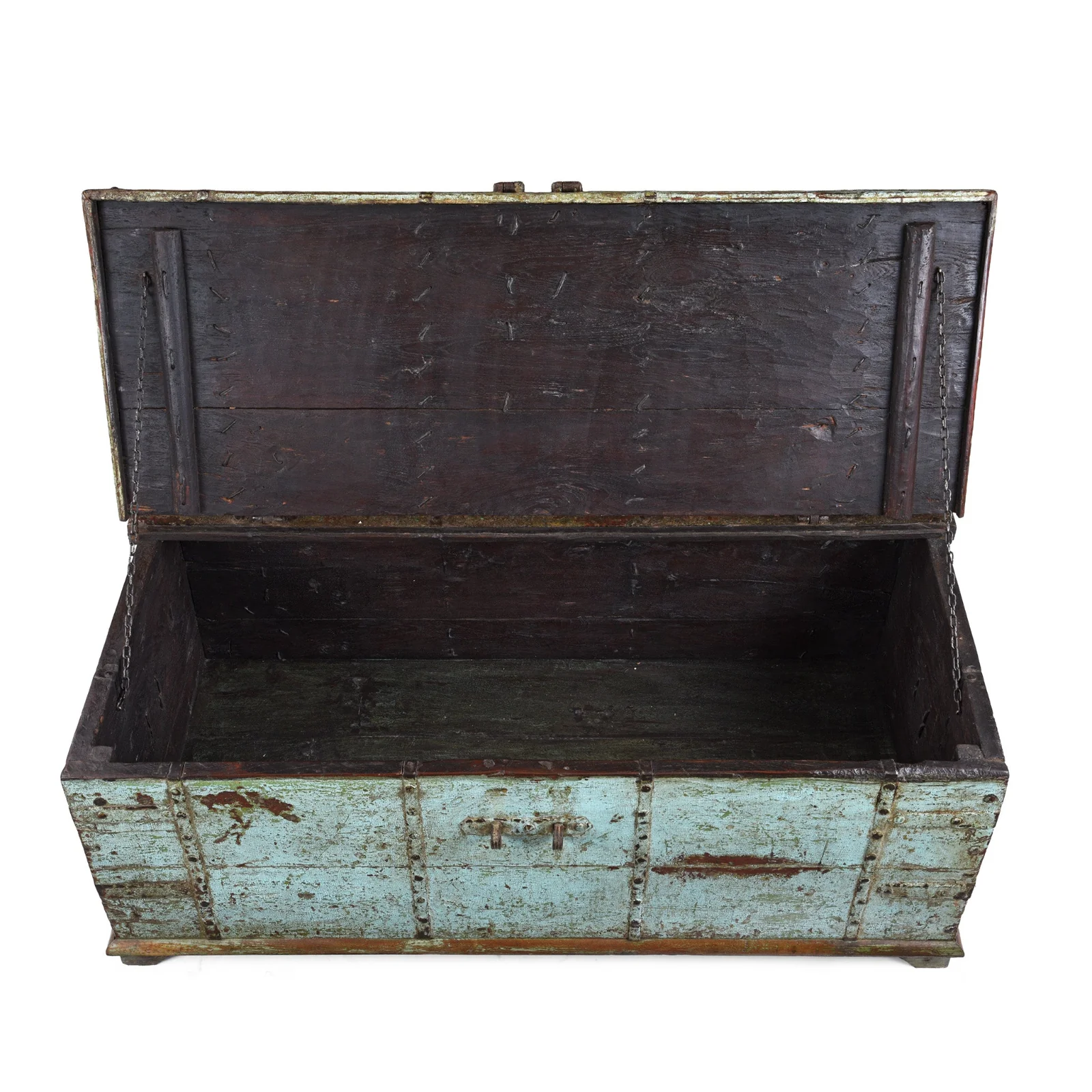 Painted Teak Coffee Table Chest - 19th Century - Image 2