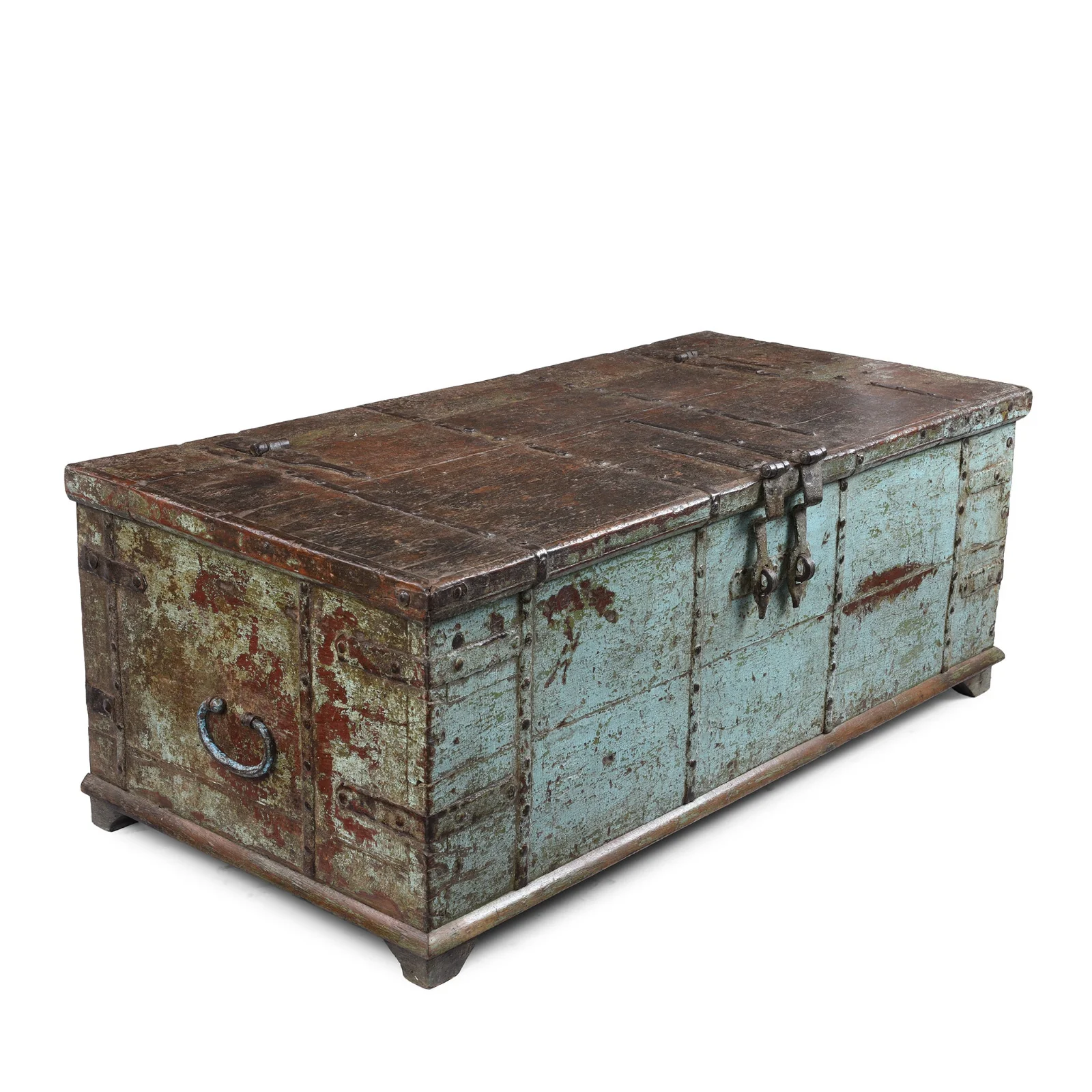 Painted Teak Coffee Table Chest - 19th Century - Image 3