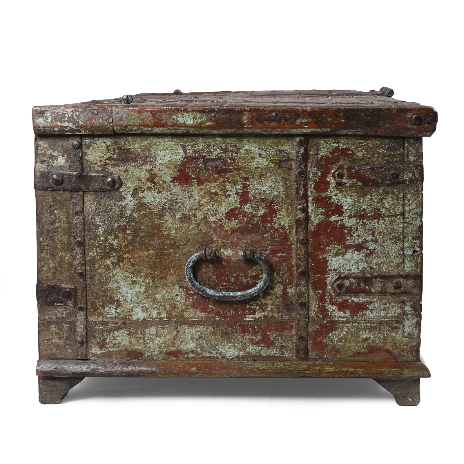 Painted Teak Coffee Table Chest - 19th Century - Image 7