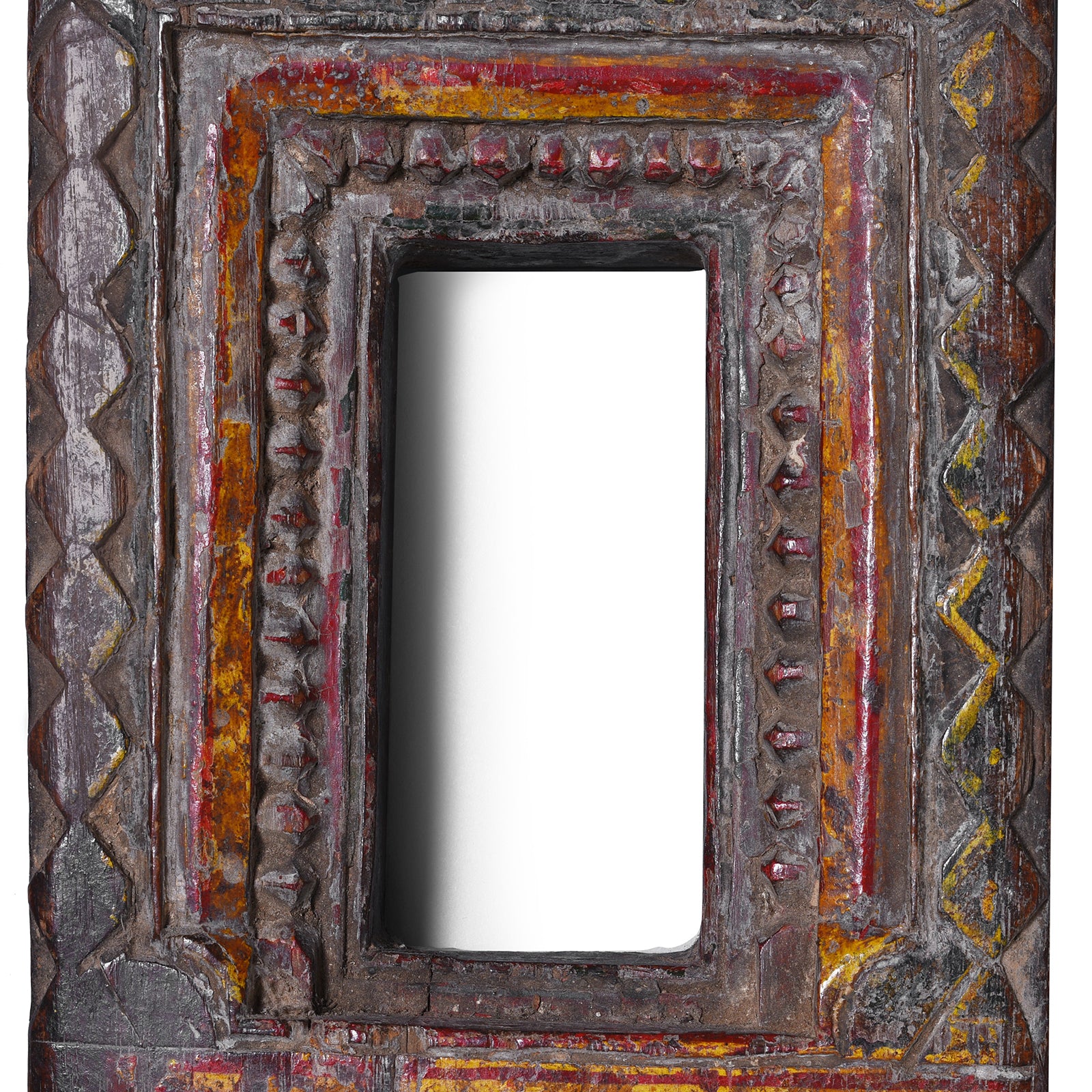 Painted Teak Votive Panel From Andhra Pradesh - 19th Century - Image 2
