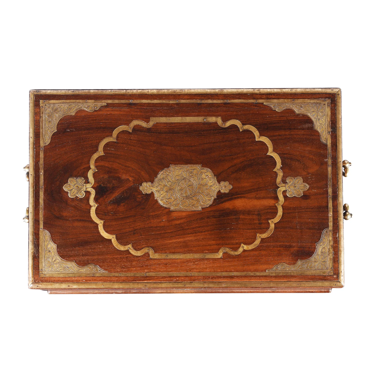 Brass Bound Rosewood Document Box From Lucknow - 19th Century - Image 7
