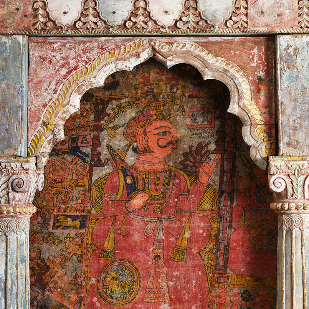A Pabuji Ki Phad Painting On Cotton - Late 19th Century - Image 3