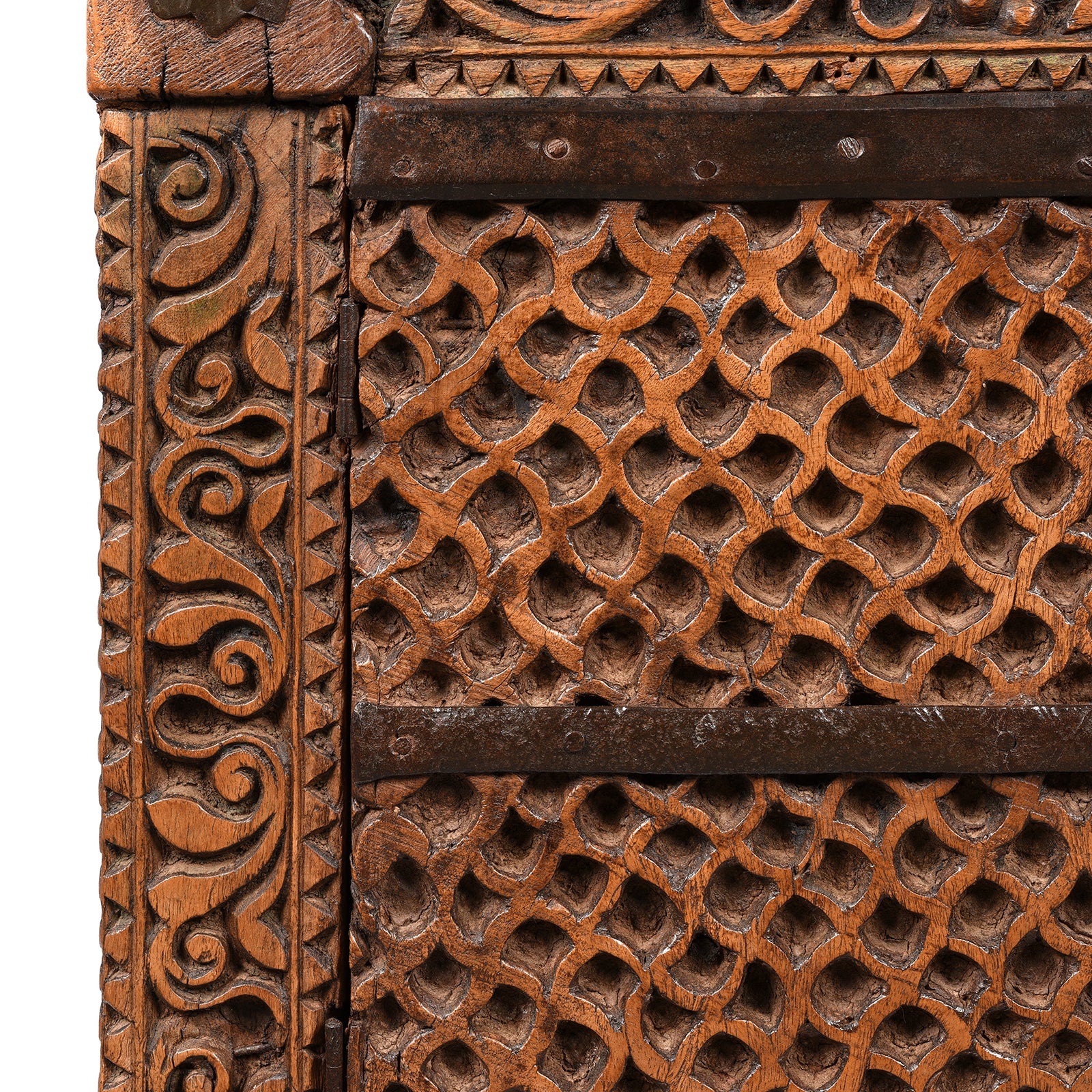 Chip Carved Indian 'Manjus' Dowry Chest From Rajasthan - 19thC - Image 7