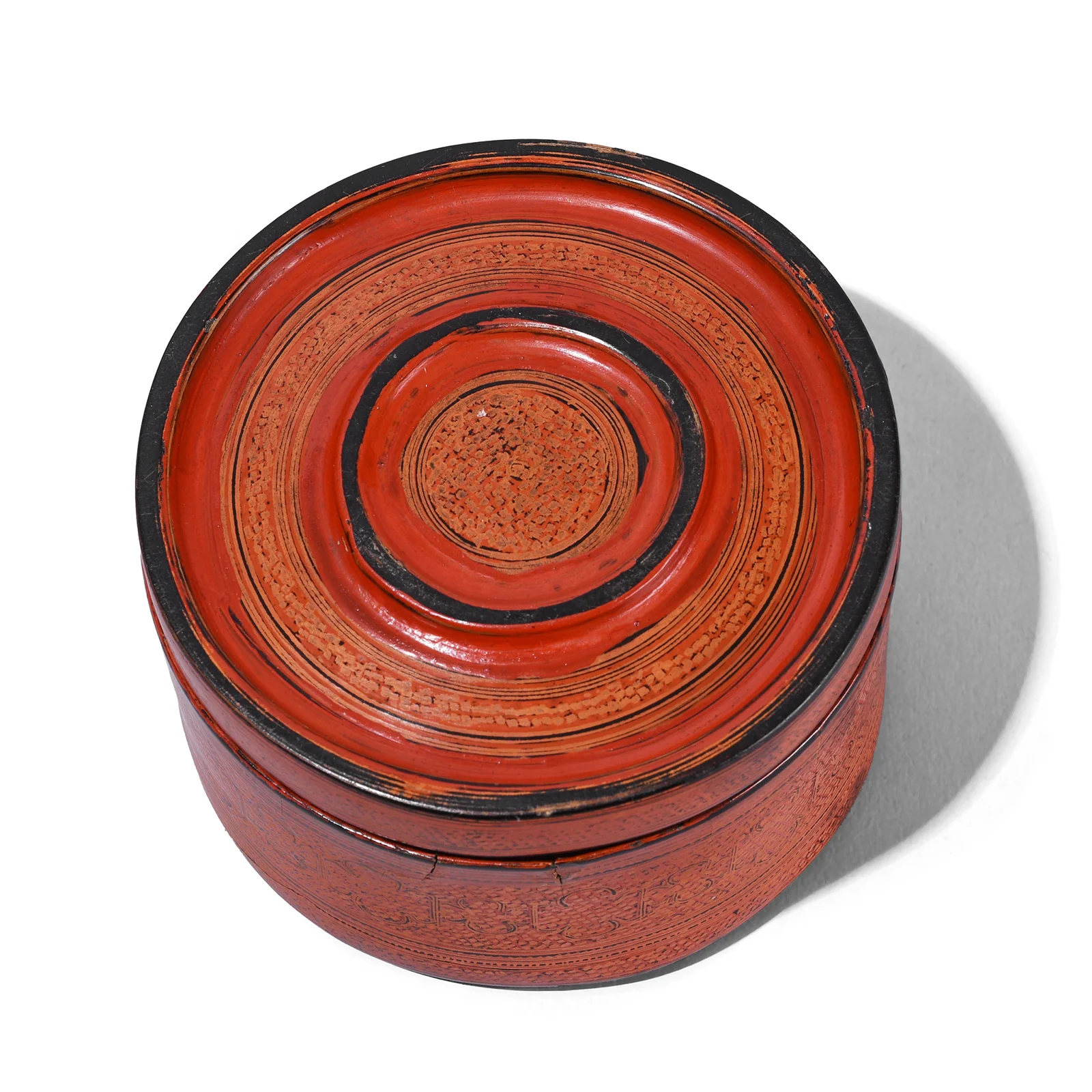 Red Lacquer Burmese Betel Box - Ca 1920 - Image 4