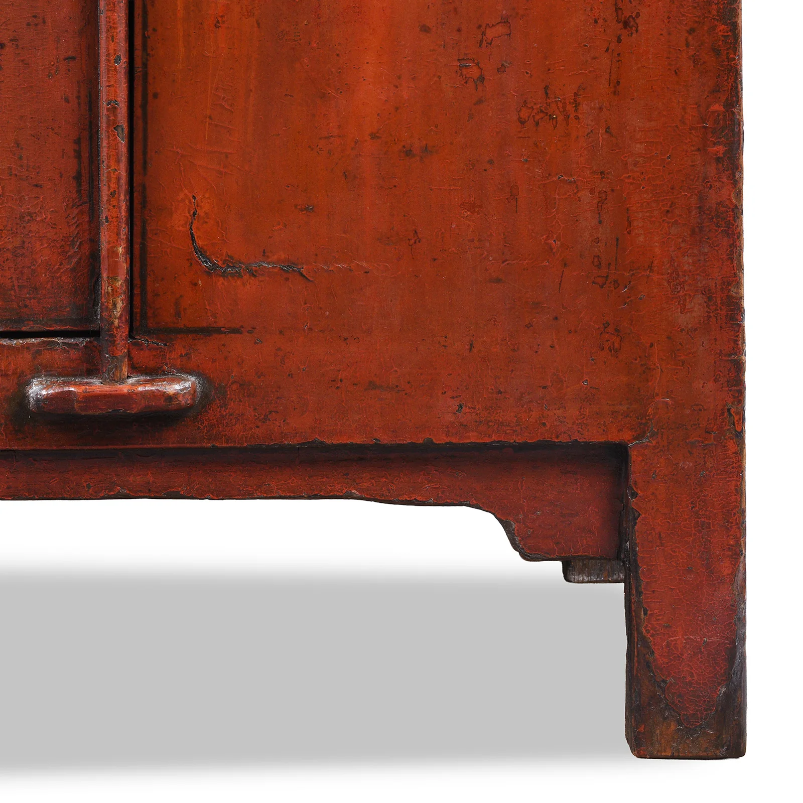 Red Lacquer Wedding Cabinet From Shanxi -19th Century - Image 10