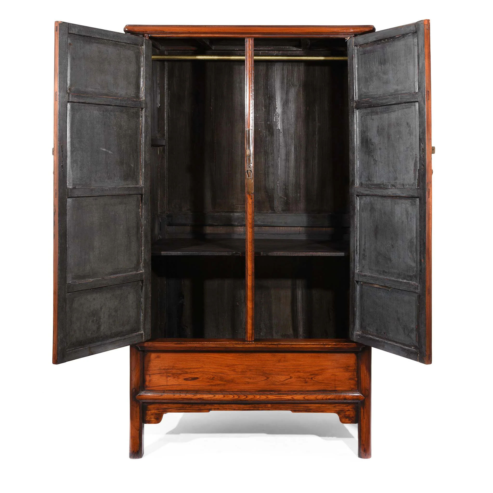 Chinese Red Elm Taper Cabinet From Shandong - 19thC - Image 4