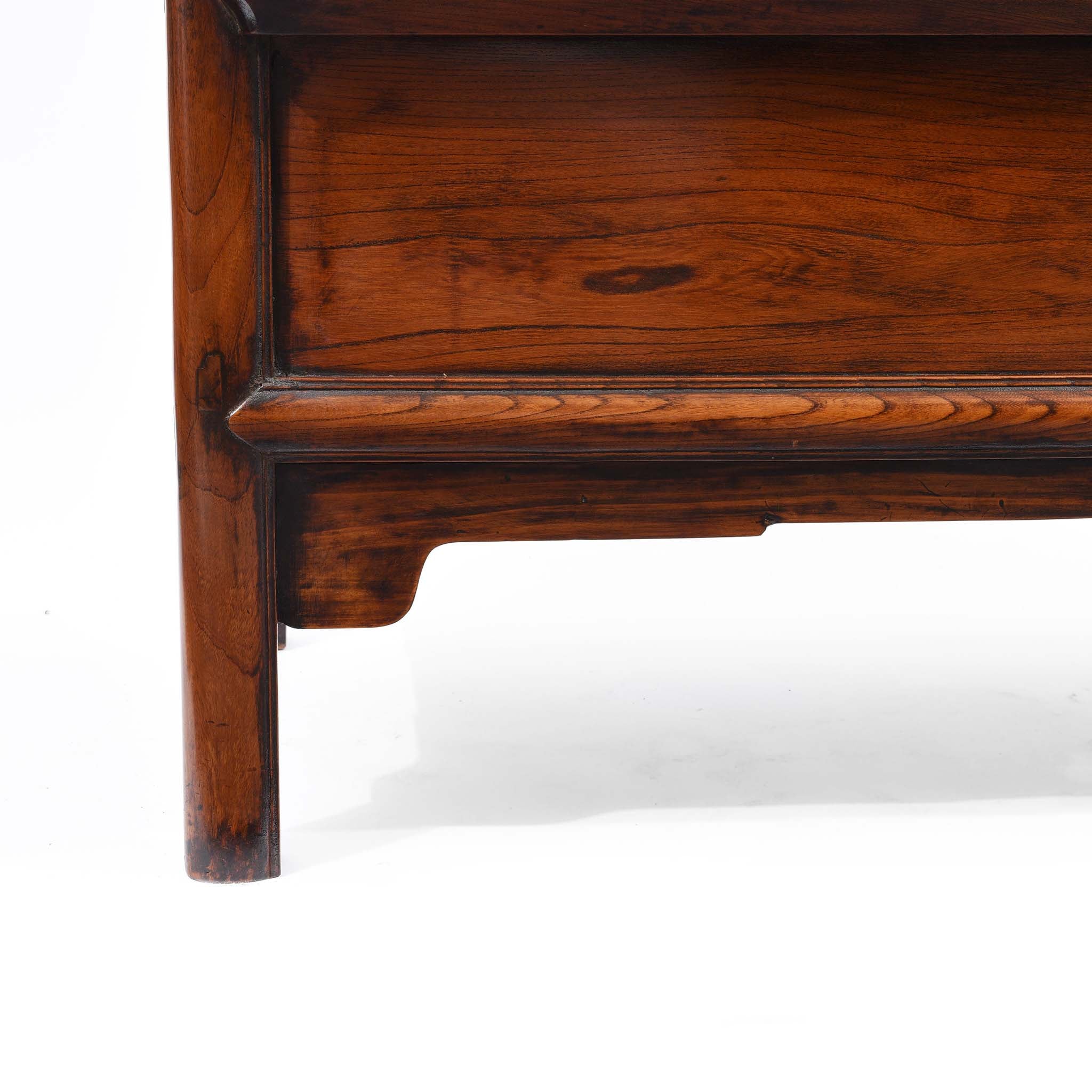 Chinese Red Elm Taper Cabinet From Shandong - 19thC - Image 9