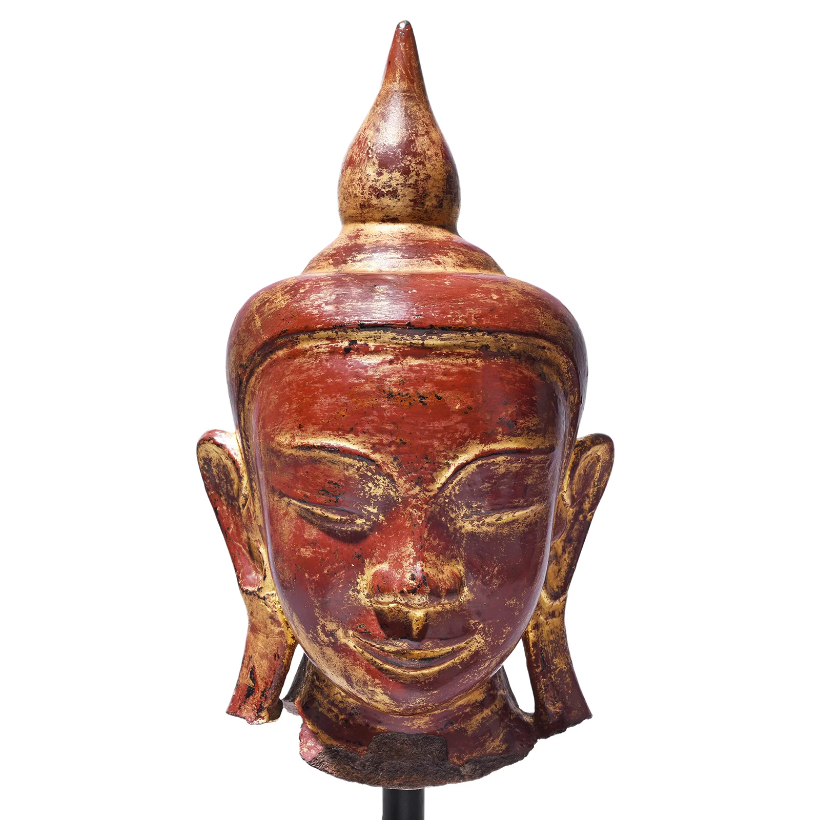 Stone Ava Shakyamuni Buddha Head - 17th / 18th Century - Image 6
