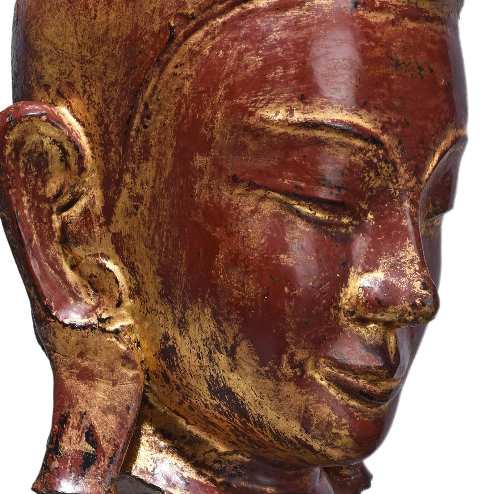 Stone Ava Shakyamuni Buddha Head - 17th / 18th Century - Image 7