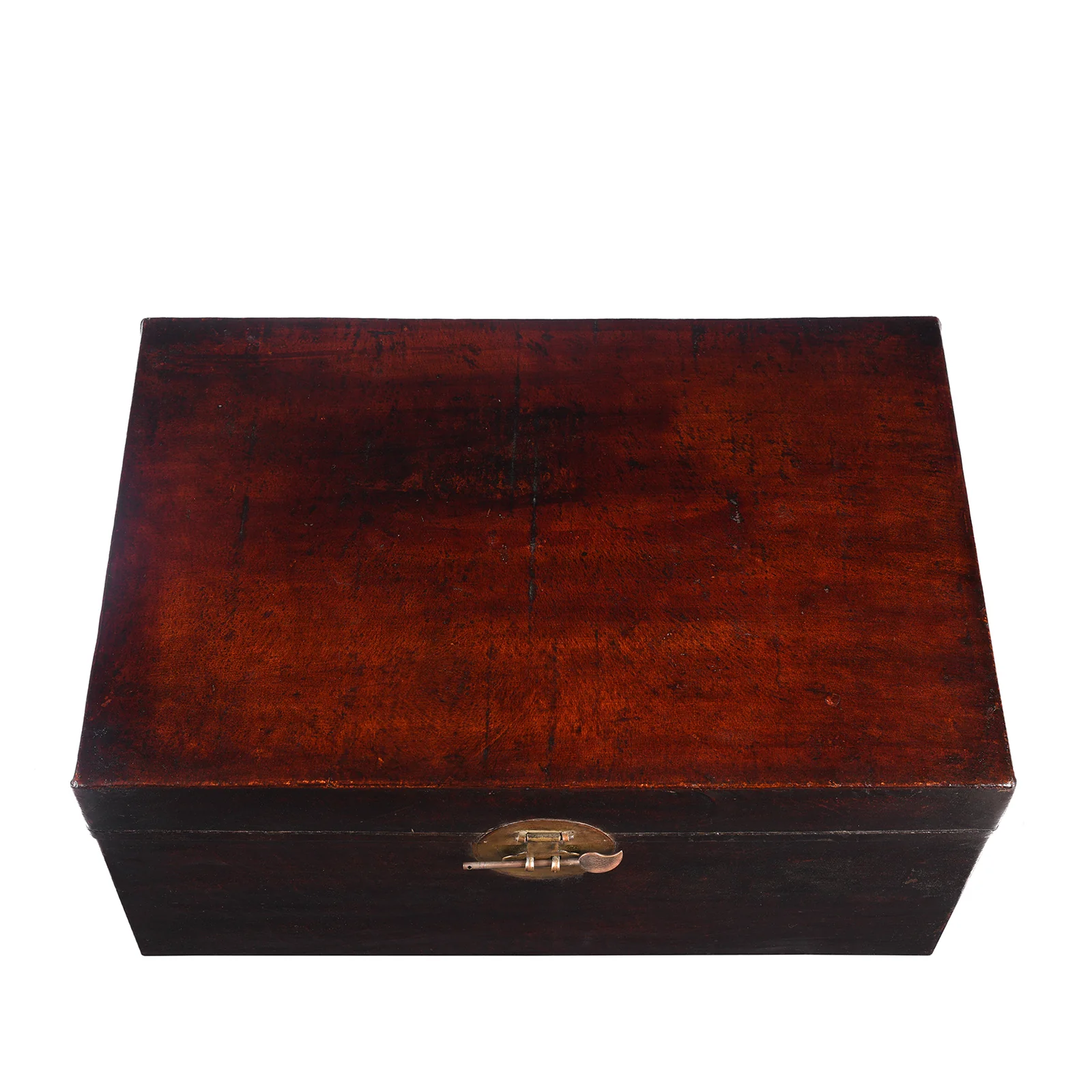 Aubergine Leather Trunk from Shanghai - Circa 1920 - Image 5