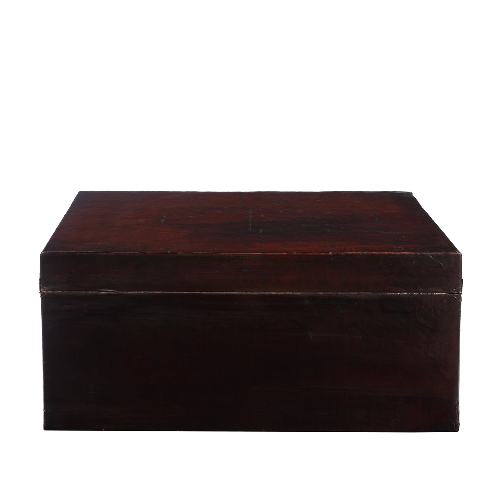 Aubergine Leather Trunk from Shanghai - Circa 1920 - Image 7