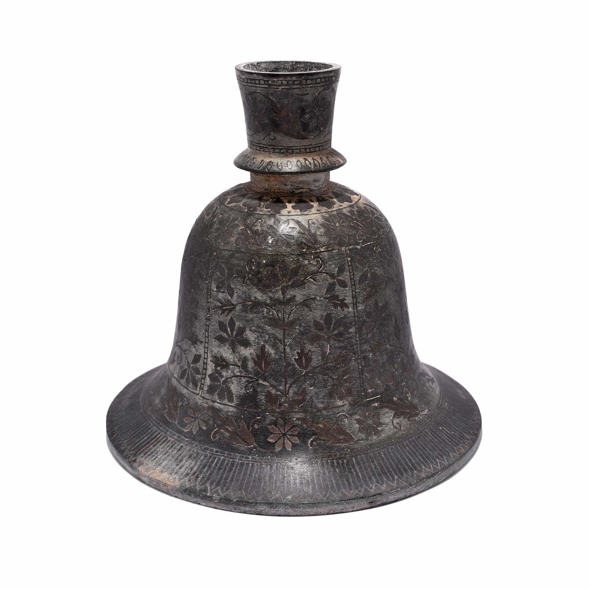 Bidriware Hookah Base from India - 19th Century