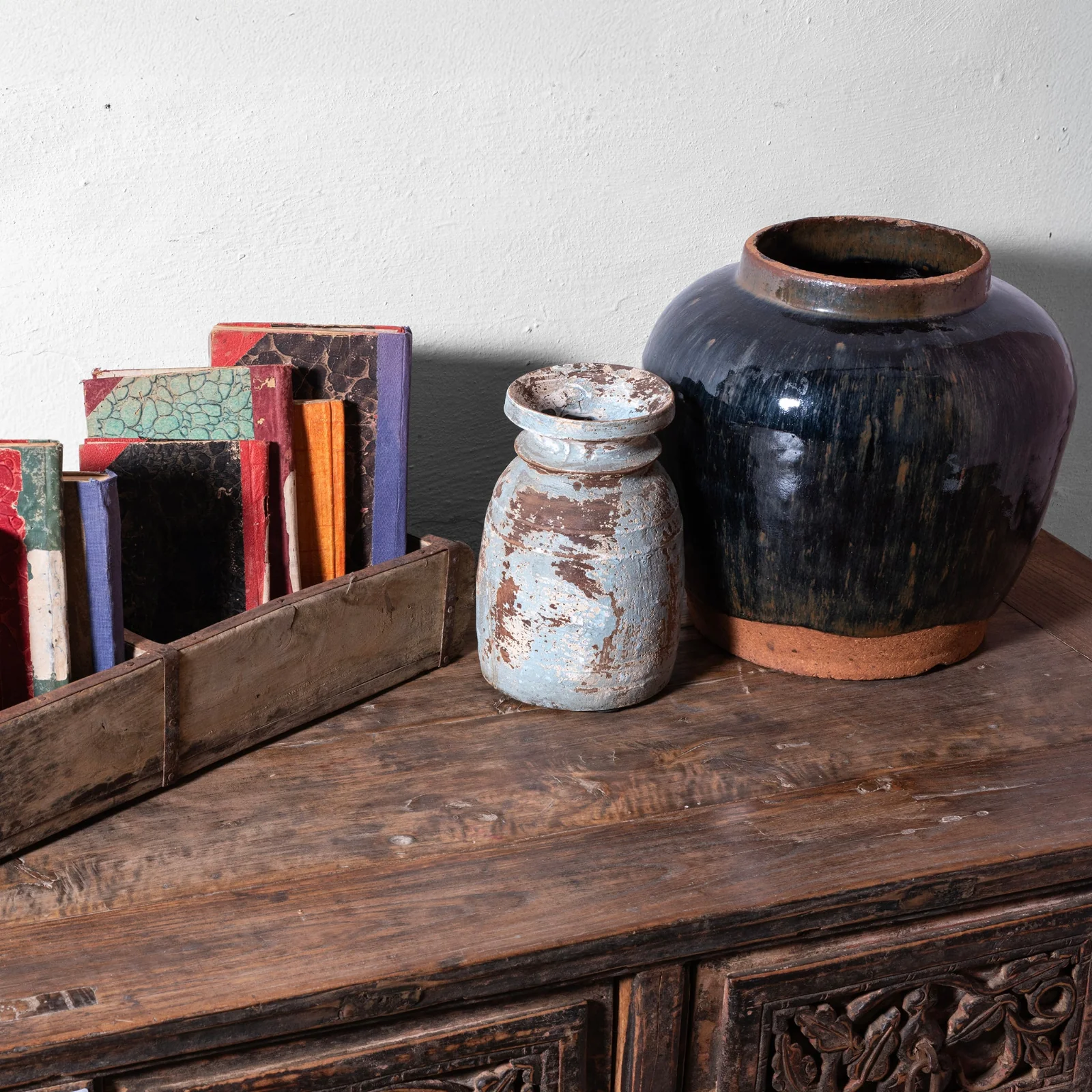 Black Glazed Chinese Ginger Jar - Image 2