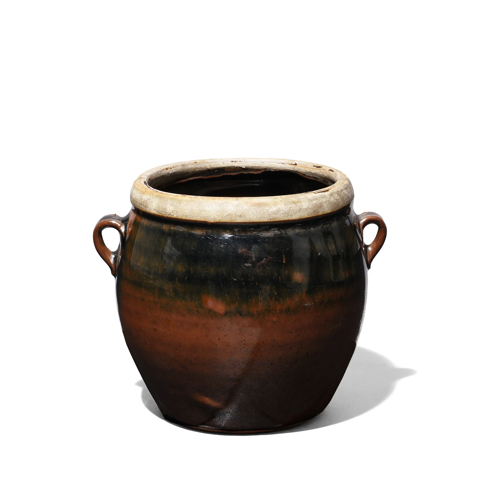 Black Glazed Stoneware Rice Storage Jar - 19th Century - Image 3