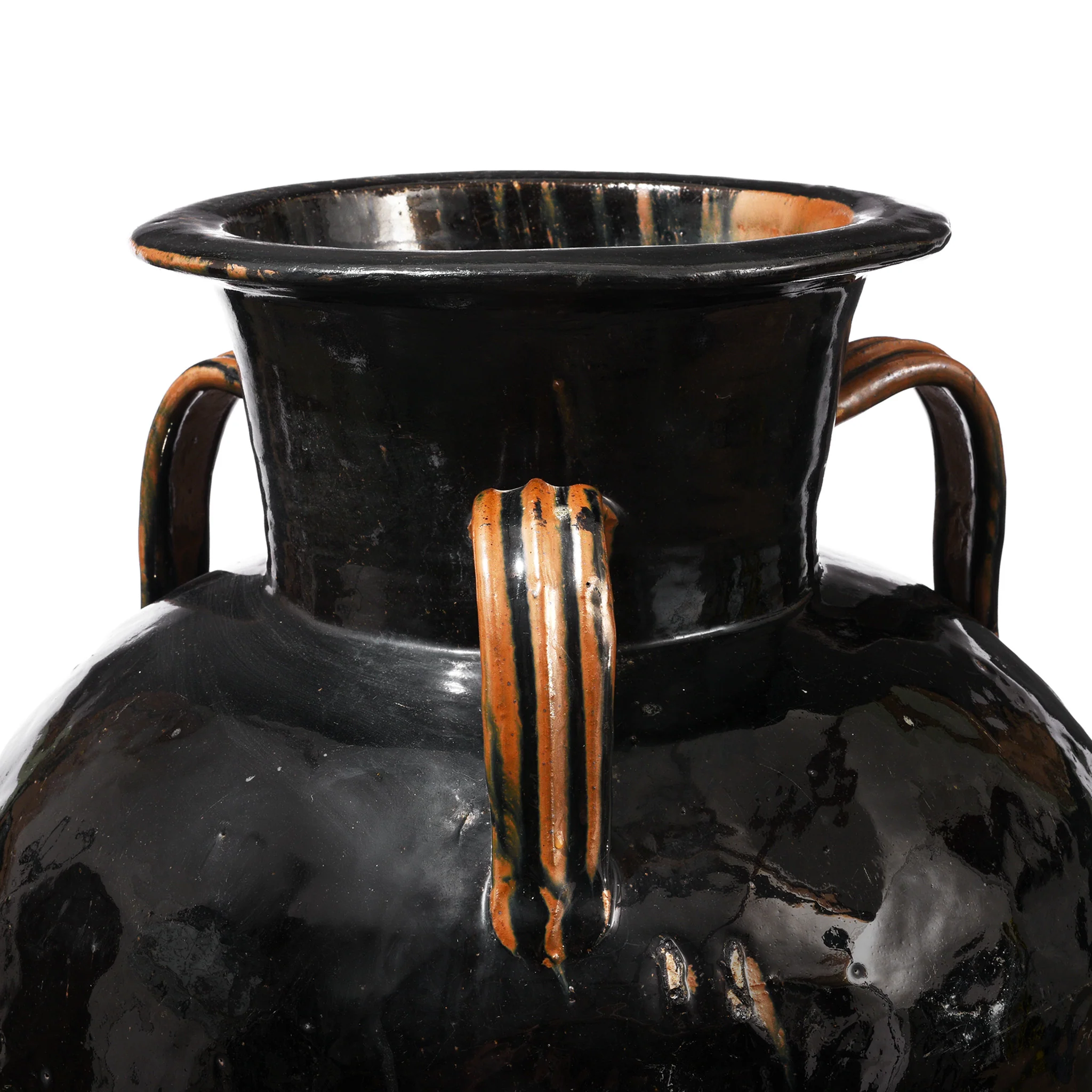 Black Glazed Stoneware Wine Jar From Hebei Province - 19th Century - Image 3