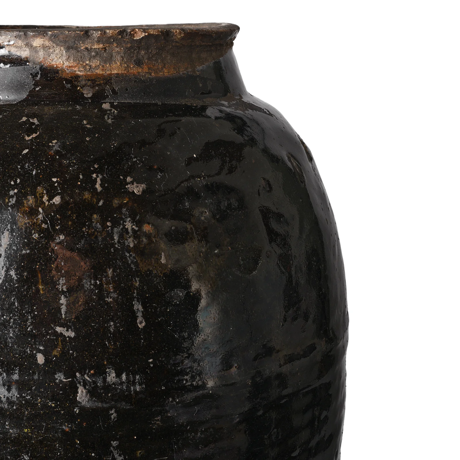 Black Glazed Terracotta Storage Jar From Peking - 19th Century - Image 2