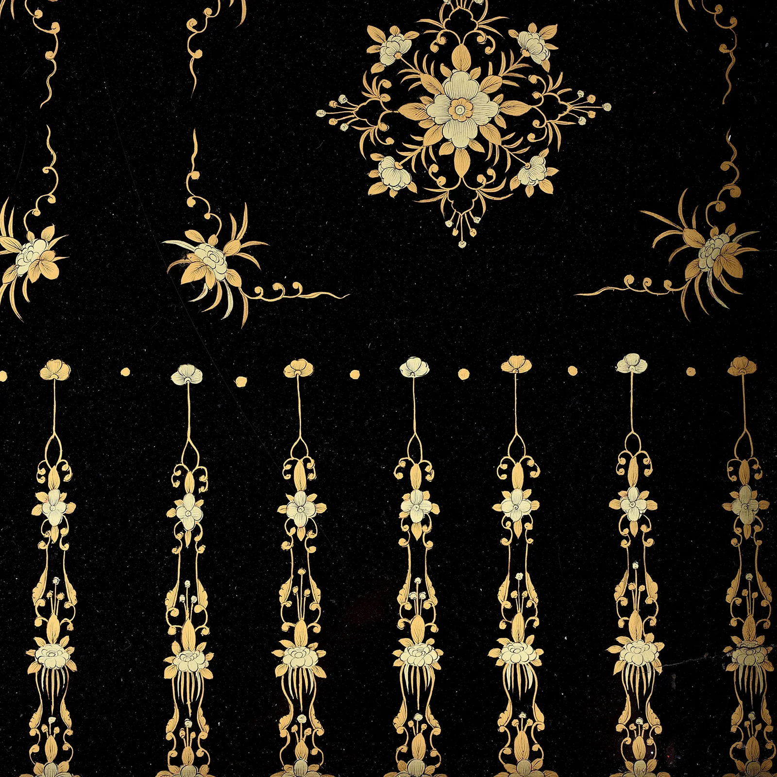 Black Lacquer Export Canton Export Games Table - Early 19th Century - Image 4