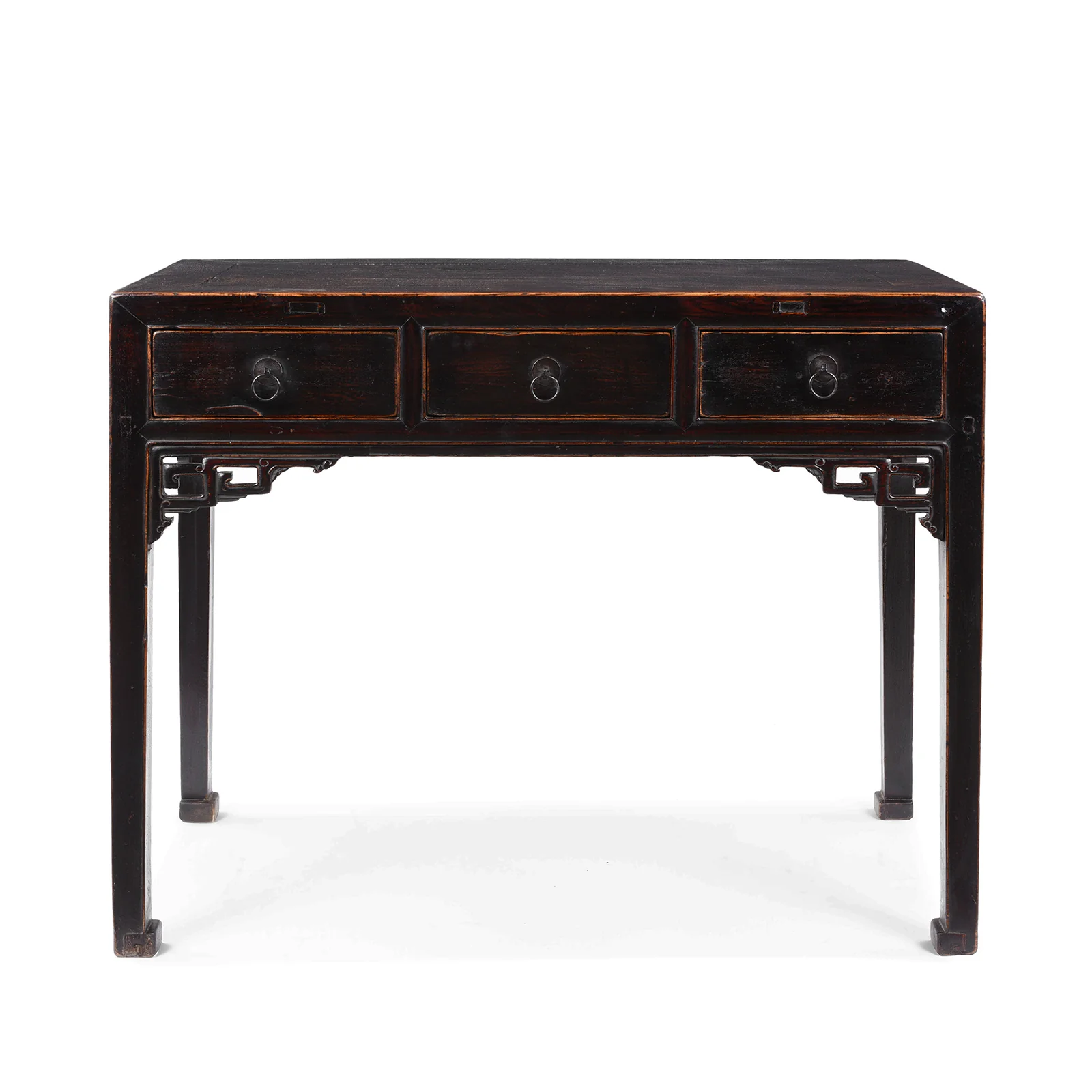 Black Lacquer 3 Drawer Desk From Shanxi - 19th Century - Image 4