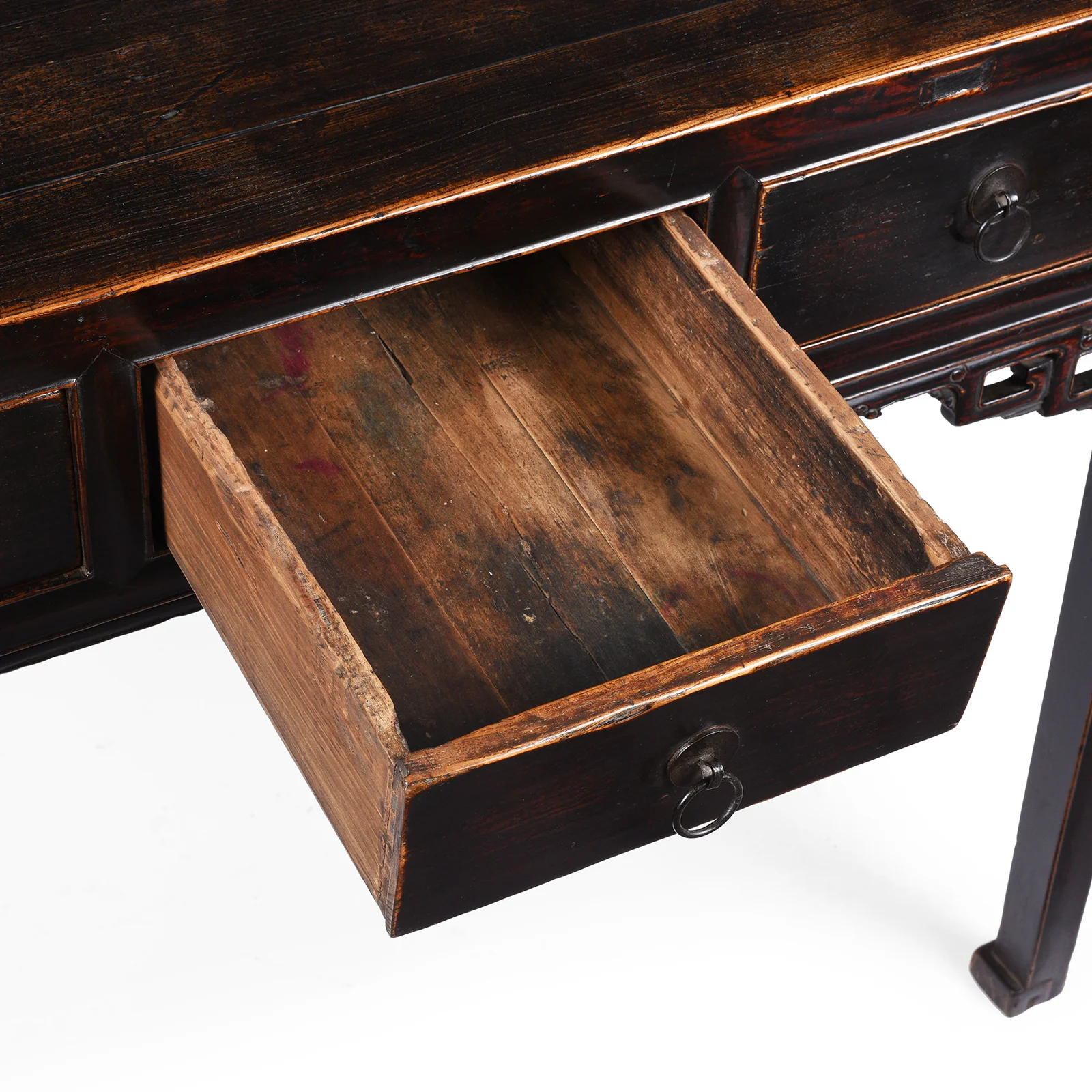 Black Lacquer 3 Drawer Desk From Shanxi - 19th Century - Image 5