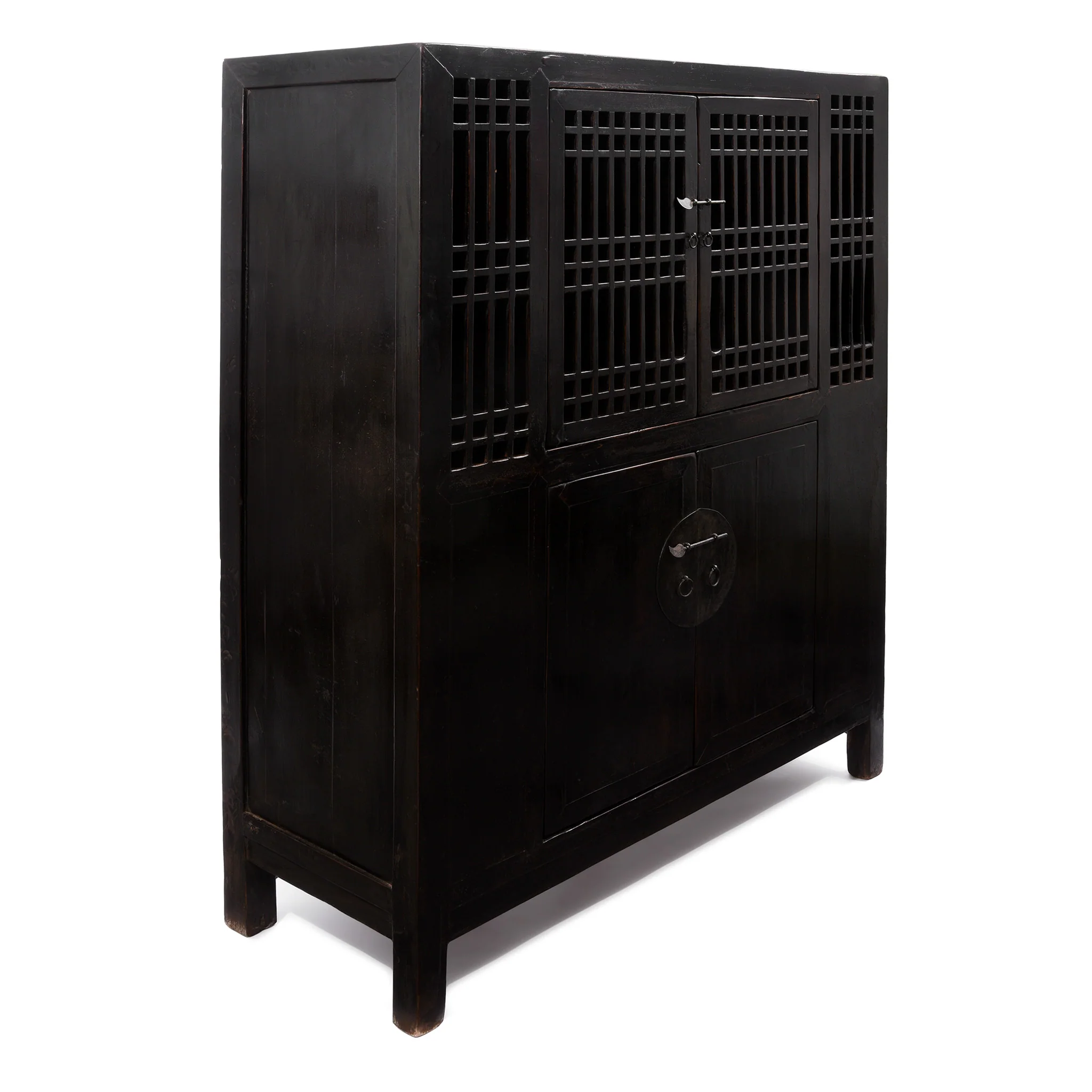 Black Lacquer Kitchen Cabinet From Tianjin - 19thC - Image 4