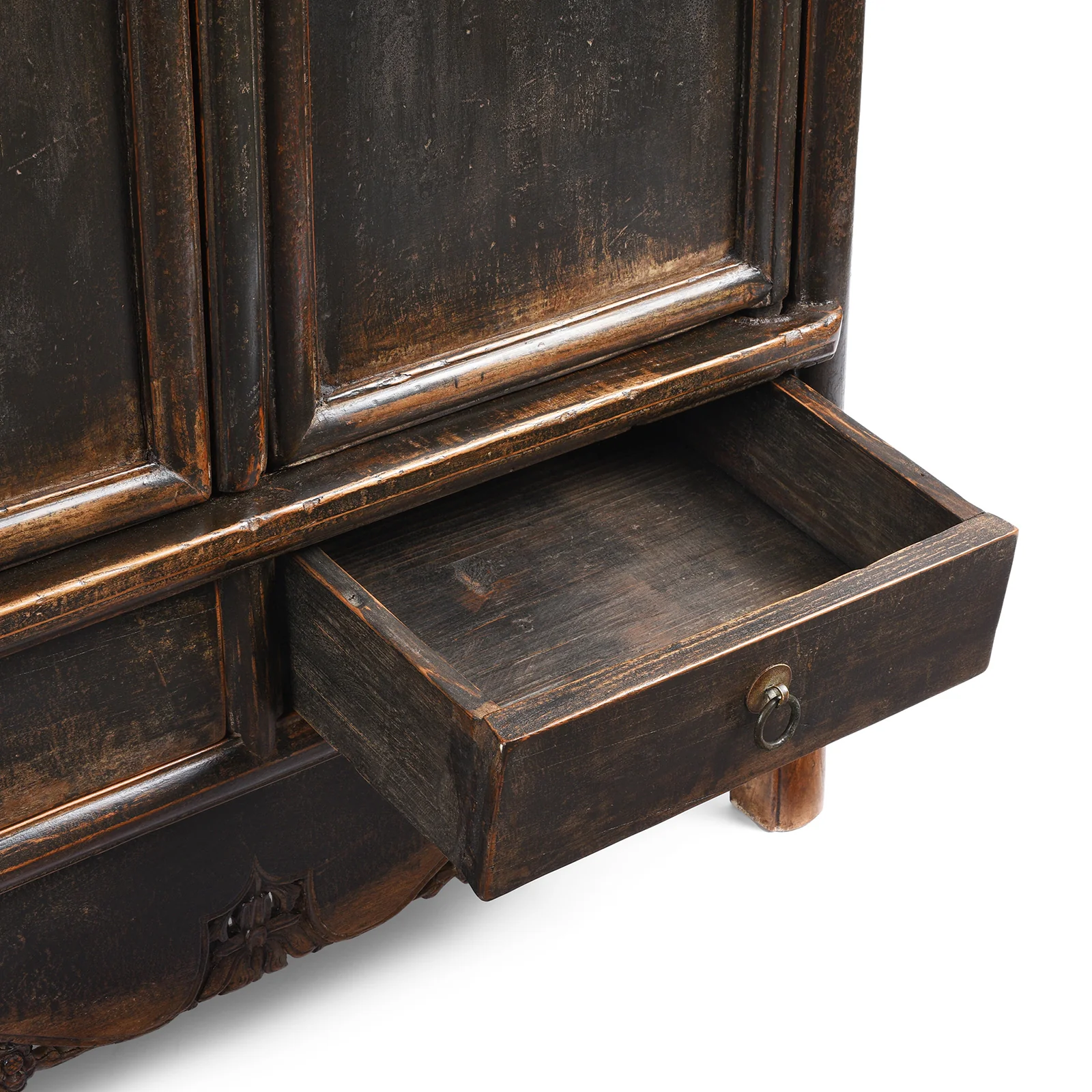 Black Lacquer Taper Cabinet From Shanxi - 18th Century - Image 7