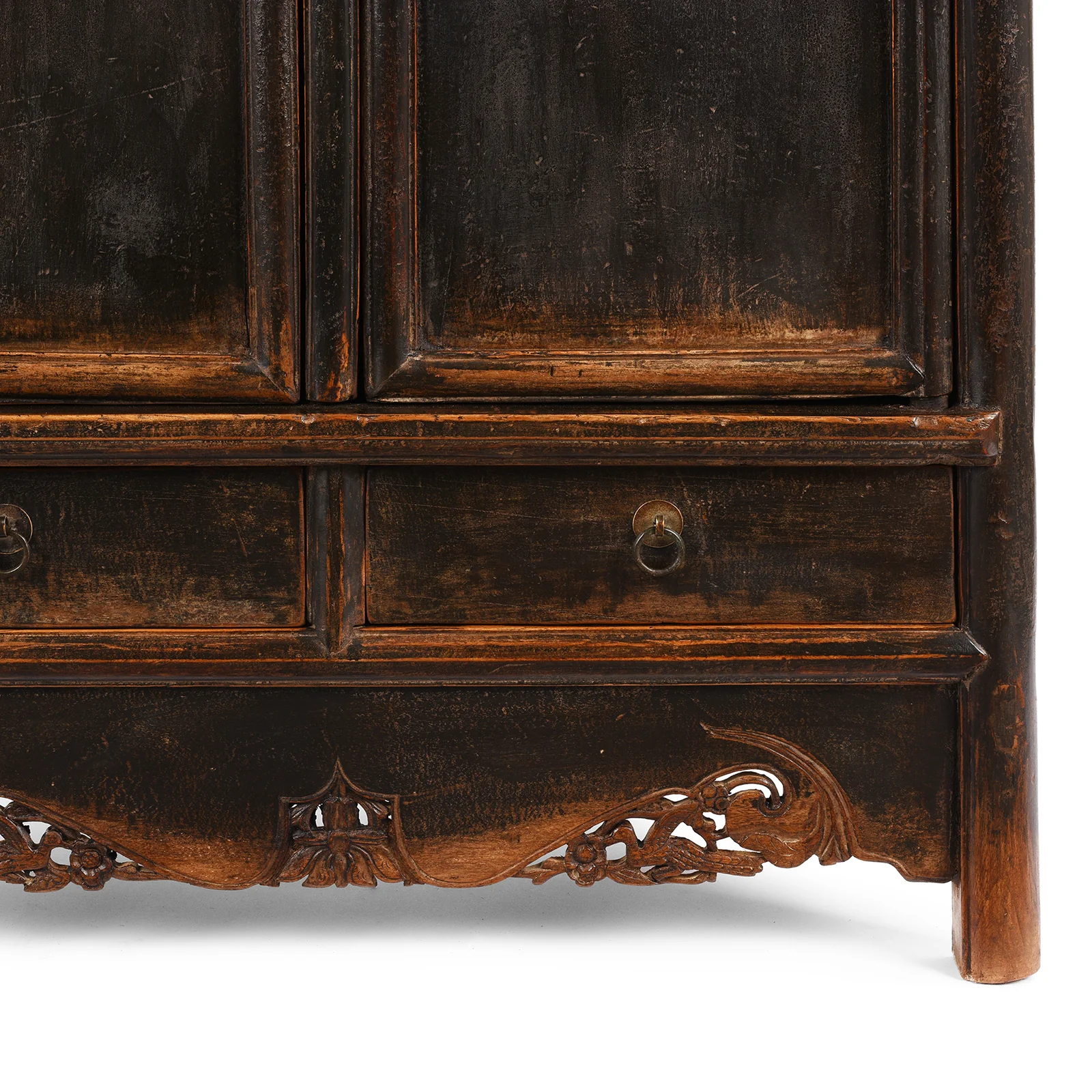 Black Lacquer Taper Cabinet From Shanxi - 18th Century - Image 9