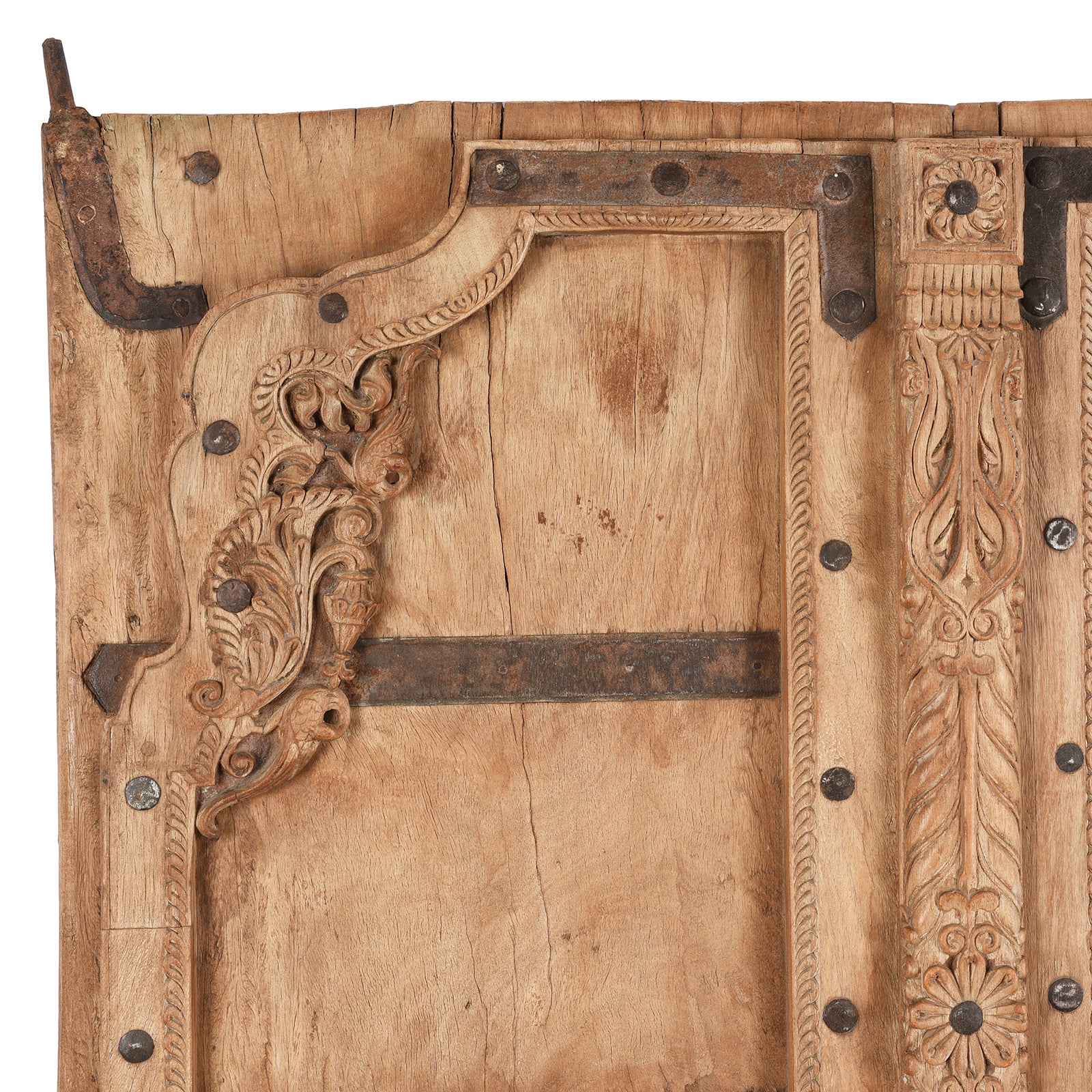 Carved Bleached Doors From Bikaner - 19th Century - Image 4