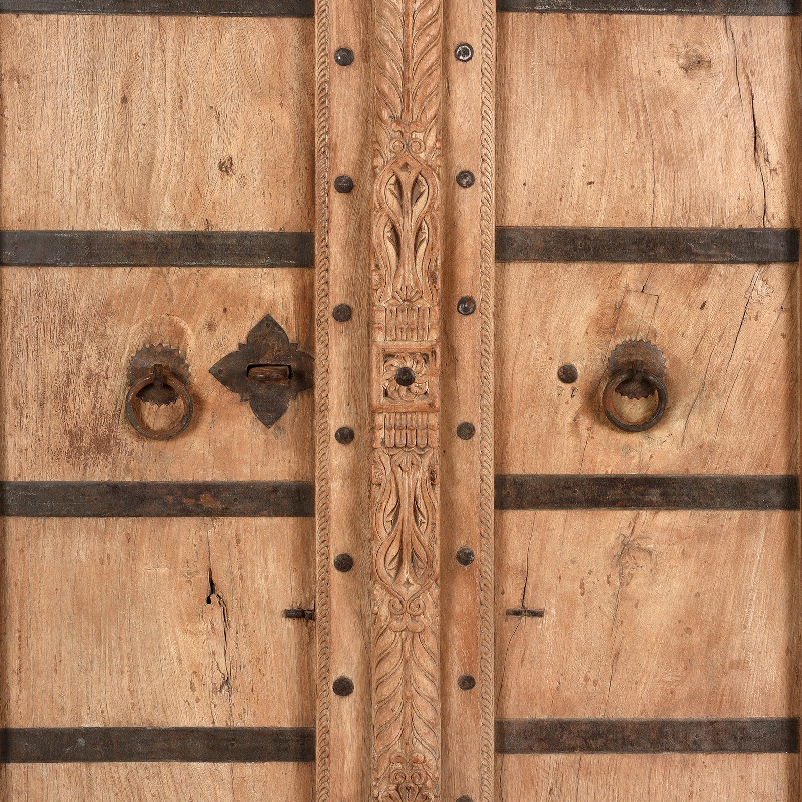 Carved Bleached Doors From Bikaner - 19th Century - Image 5