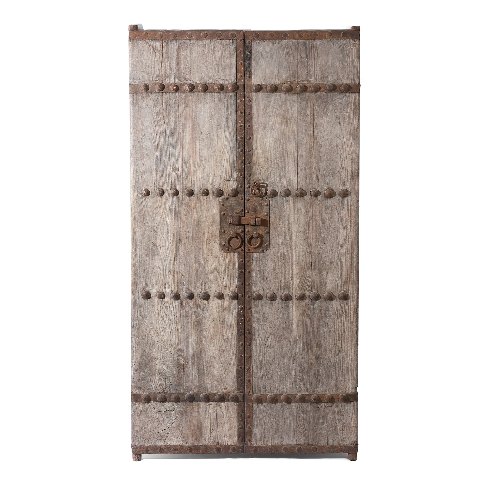 Bleached Elm Doors From Shanxi - 19th Century