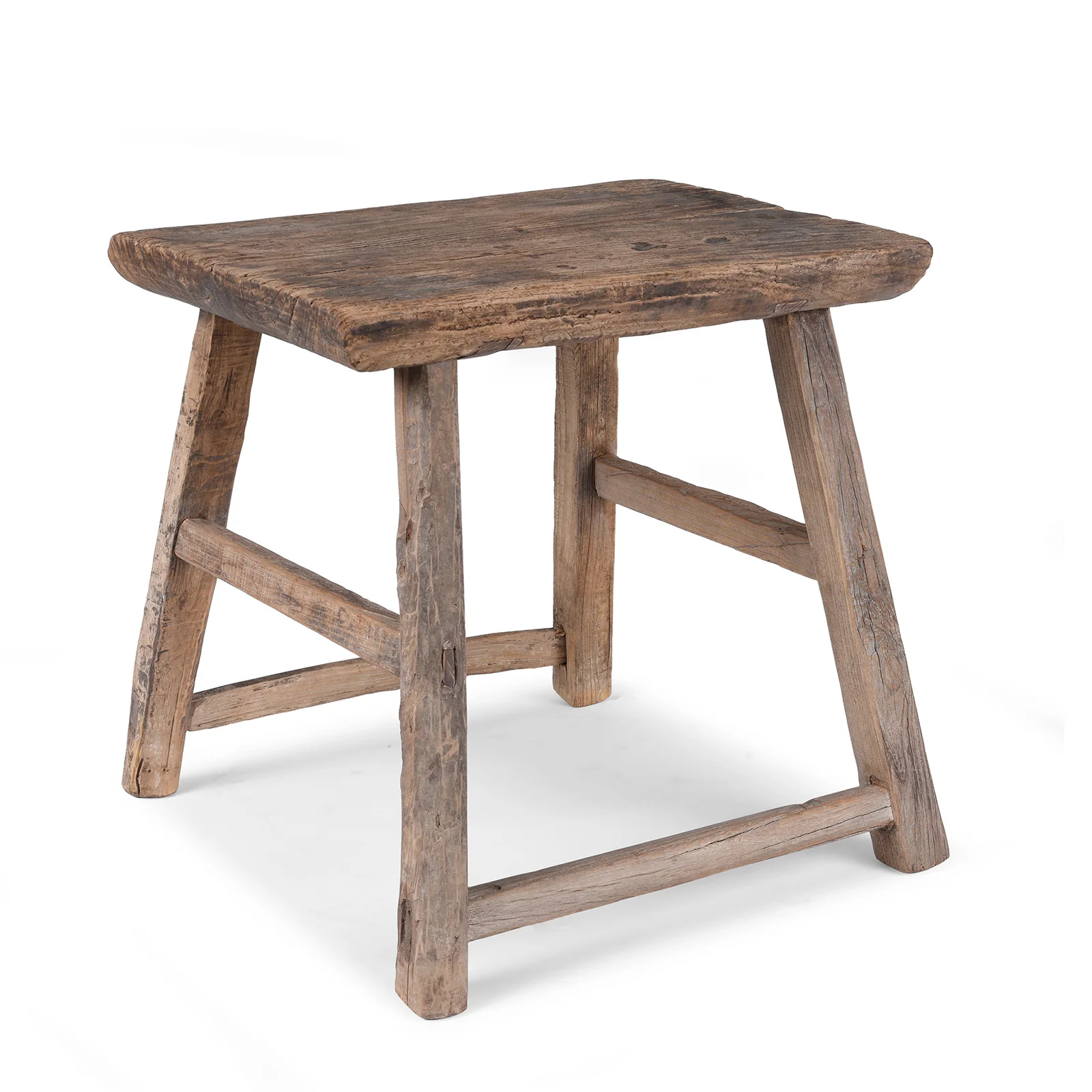 Elm Farmers Milking Stool From Shanxi - 19th Century